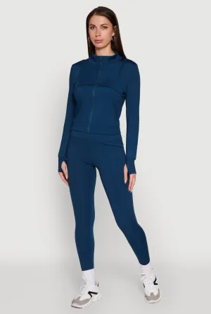Solid High Waisted Yoga Pants Camping Gear Stretch Fit