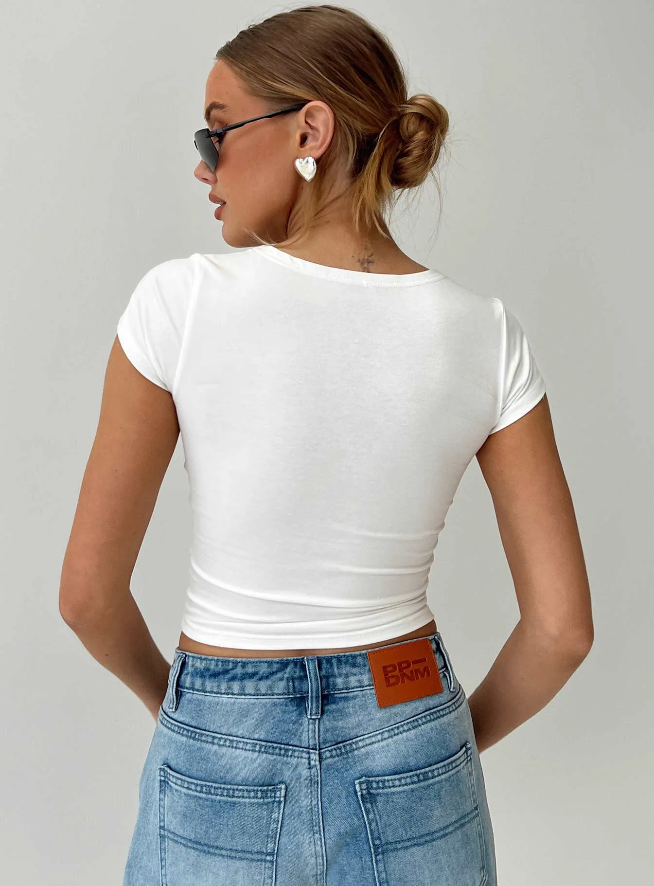 Getaway Baby Tee White Fresh Vibes Breathable Essentials