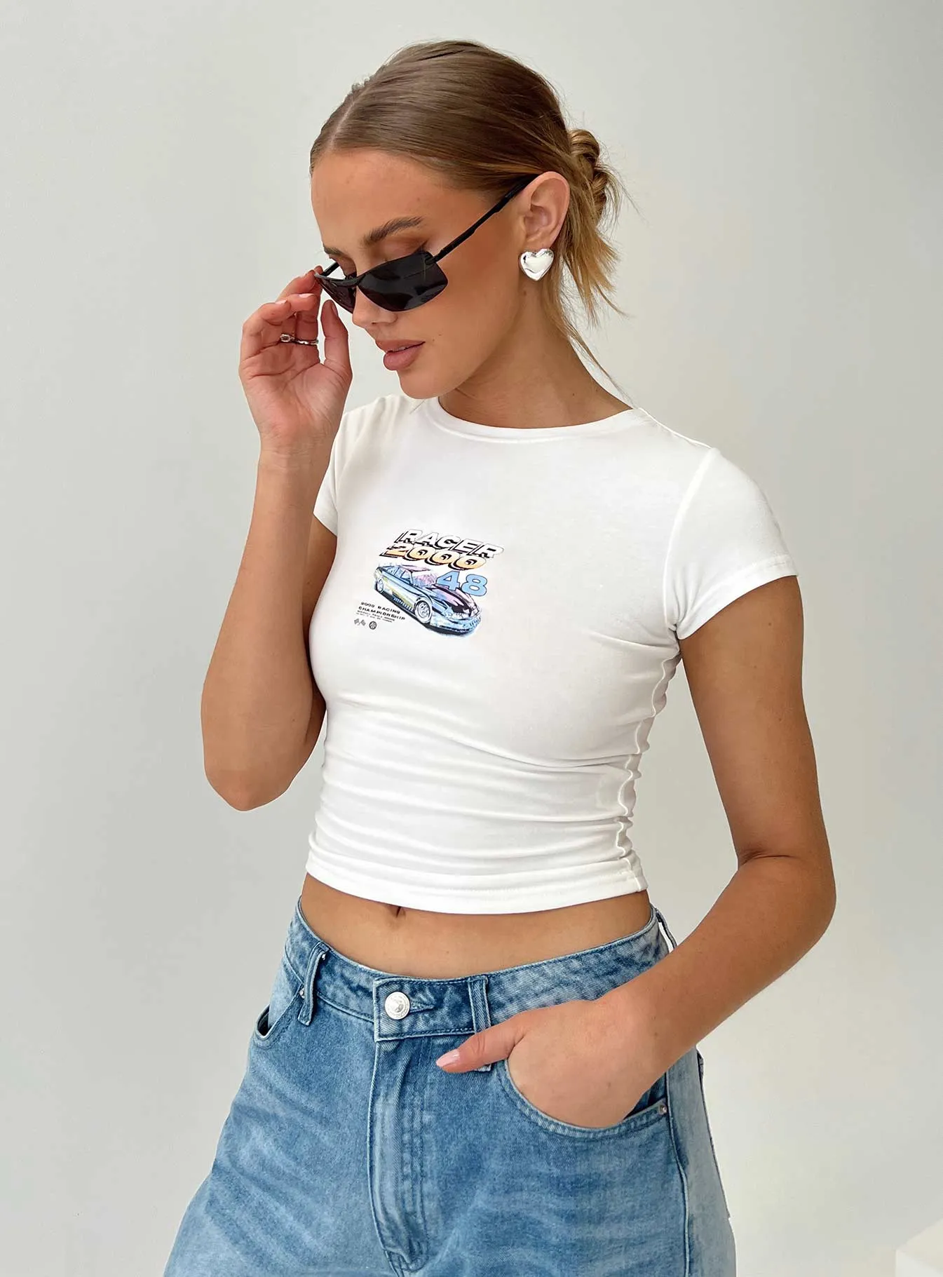 Getaway Baby Tee White Chill Comfort Look MinimalistDesign