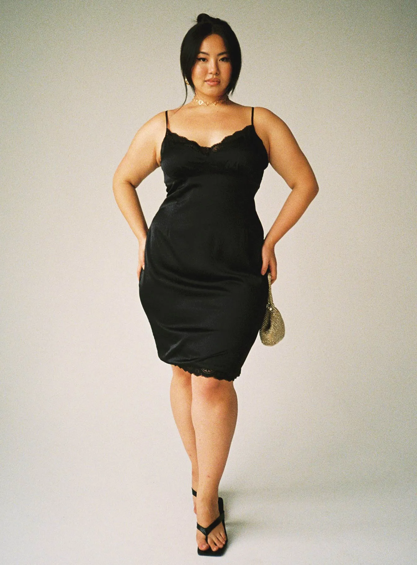 Comfy Design Maple Mae Mini Dress Black Curve