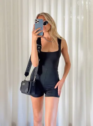 Non slip grip Club House One Piece Playsuit Black