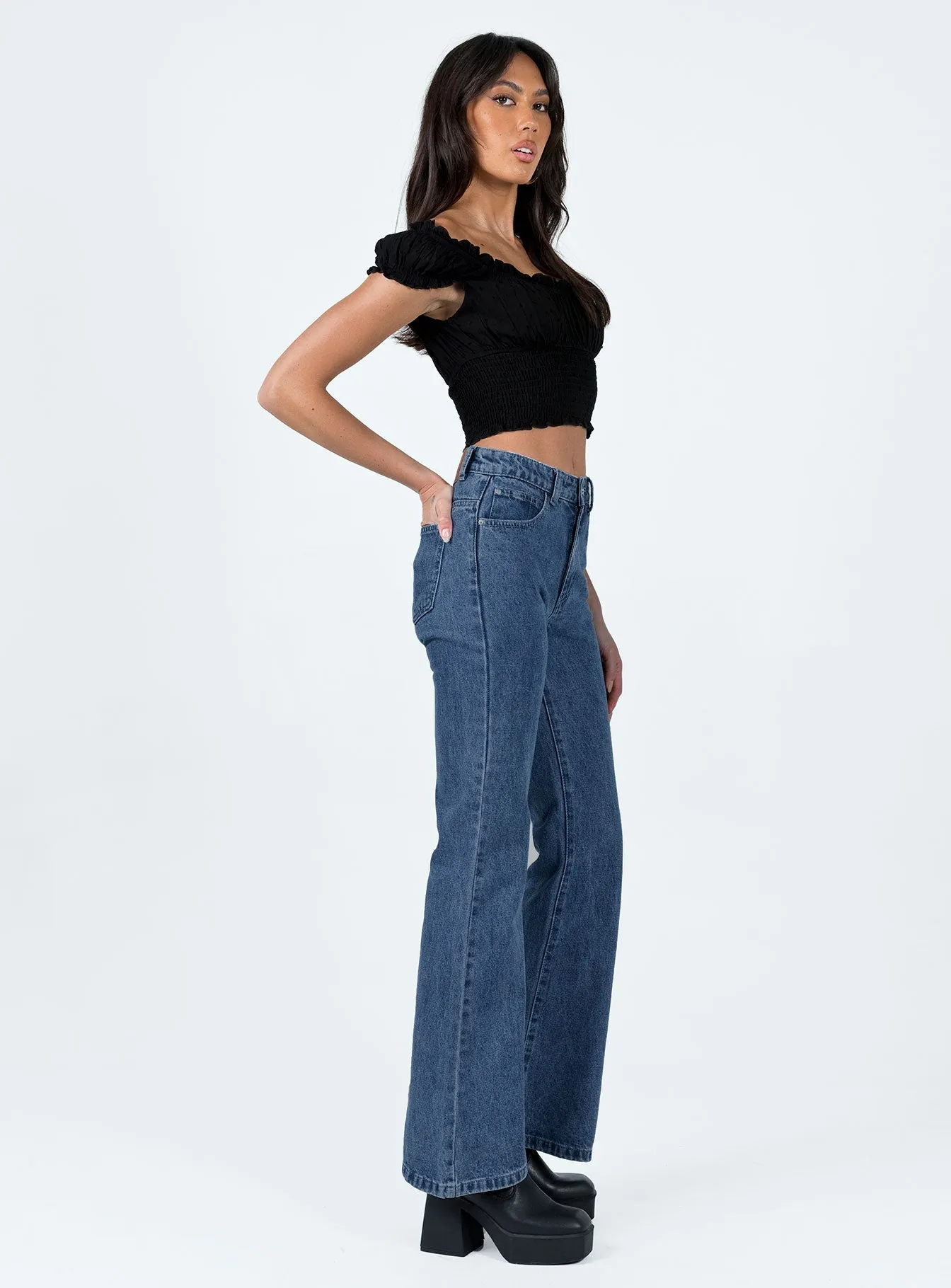 Office Wear Modern Cabarita Lounge Denim Jeans Dark Wash
