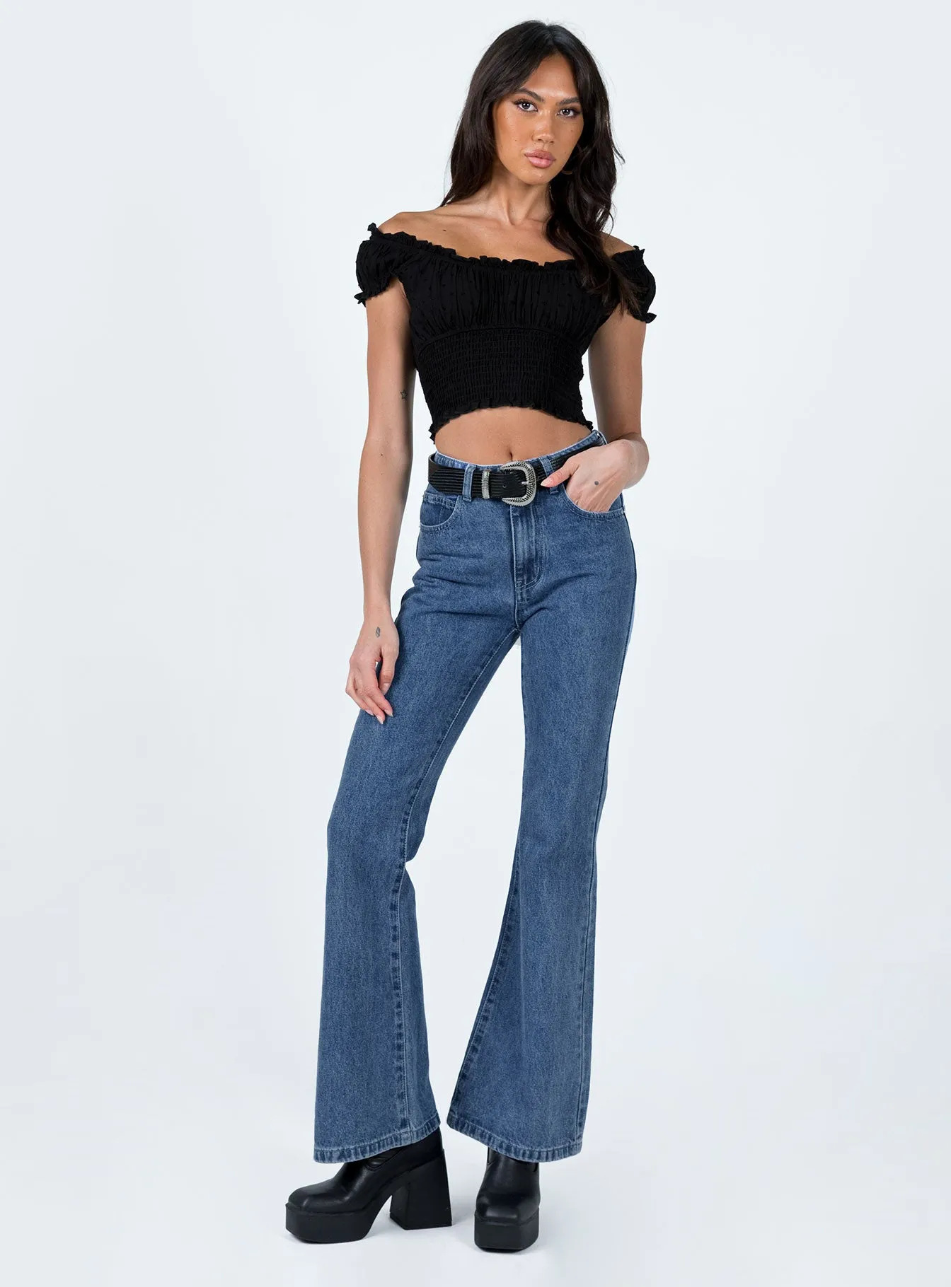 Street Casual Cabarita Lounge Denim Jeans Dark Wash