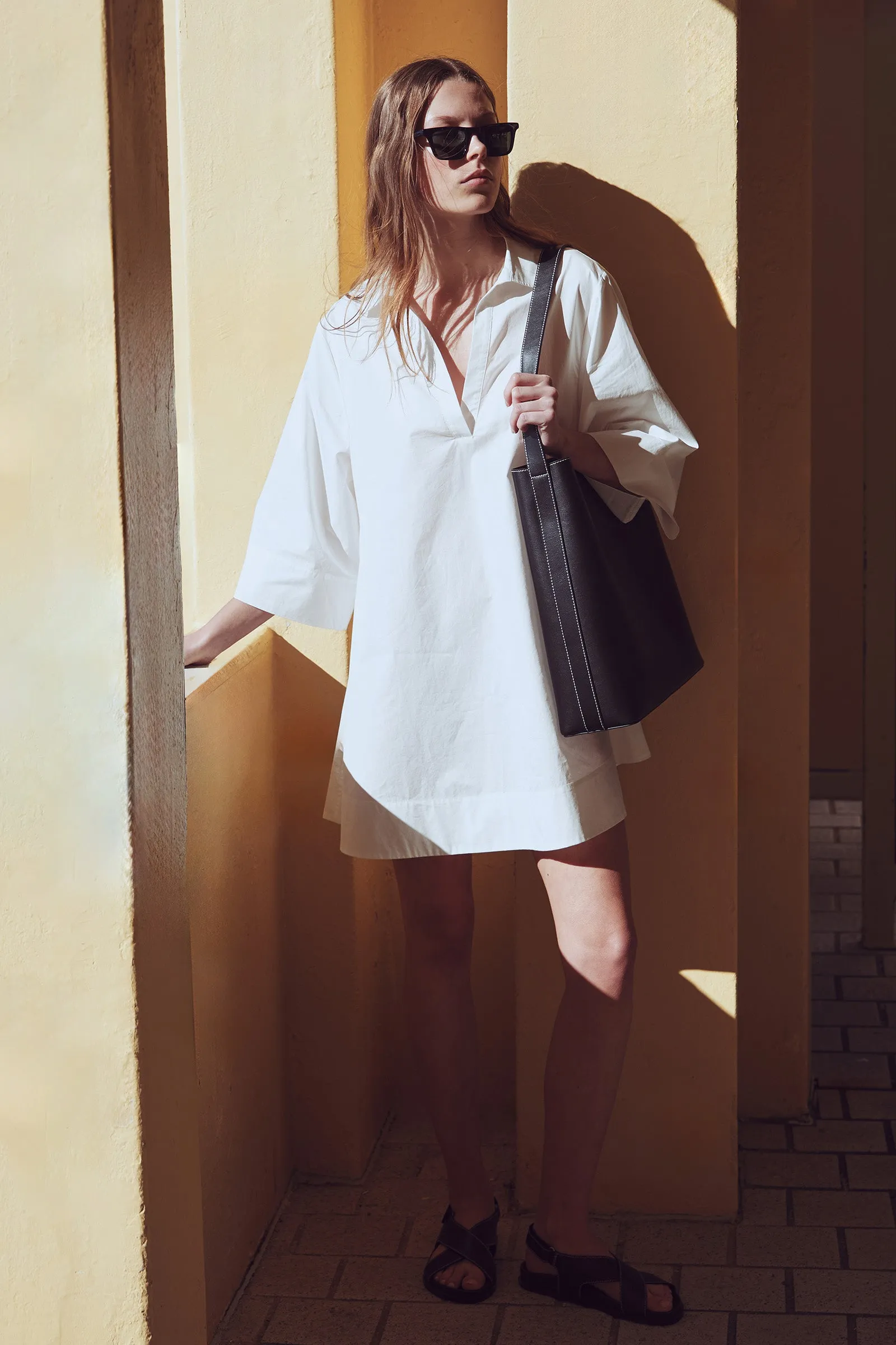 Claire Mini Shirt Dress StretchableMaterial