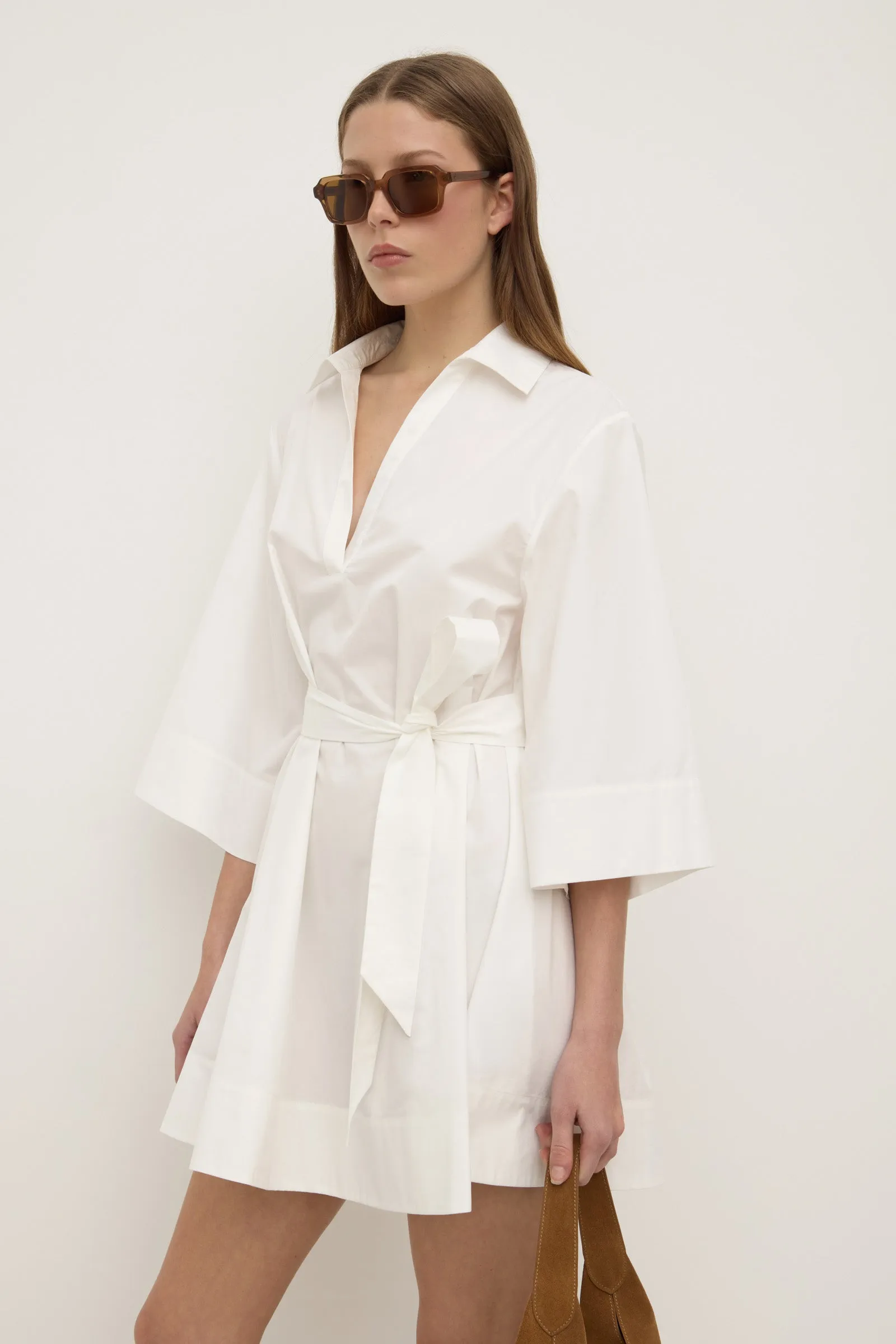 Claire Mini Shirt Dress Heavy Silk