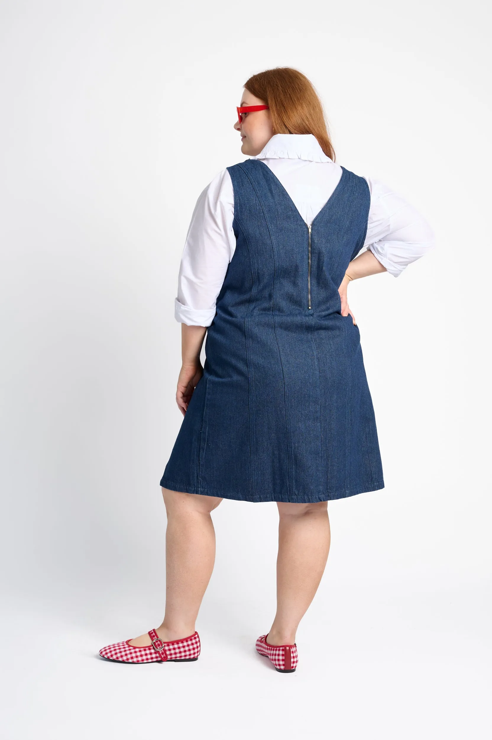 The Denim Pinafore Teacher Chic EcoFriendlyTextiles