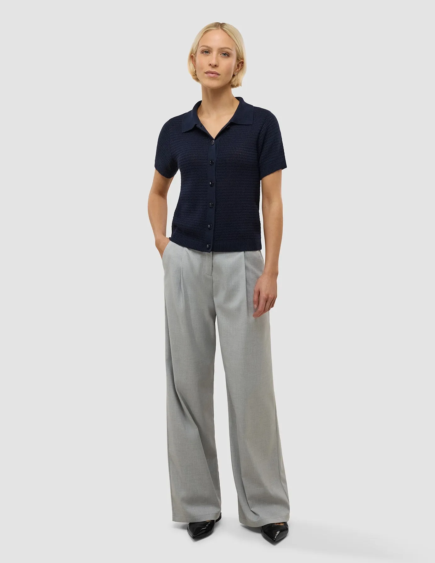 MultiPocket System Women's Structured Polo Navy