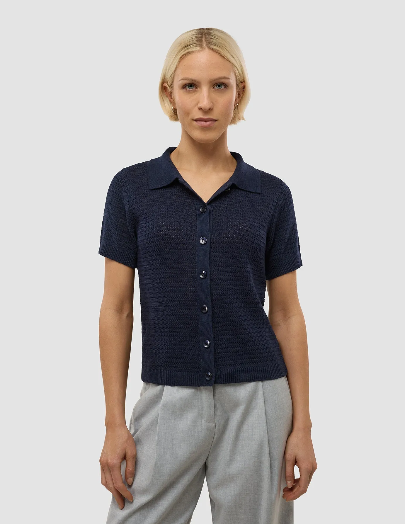 ThermalRegulating Layer Women's Structured Polo Navy