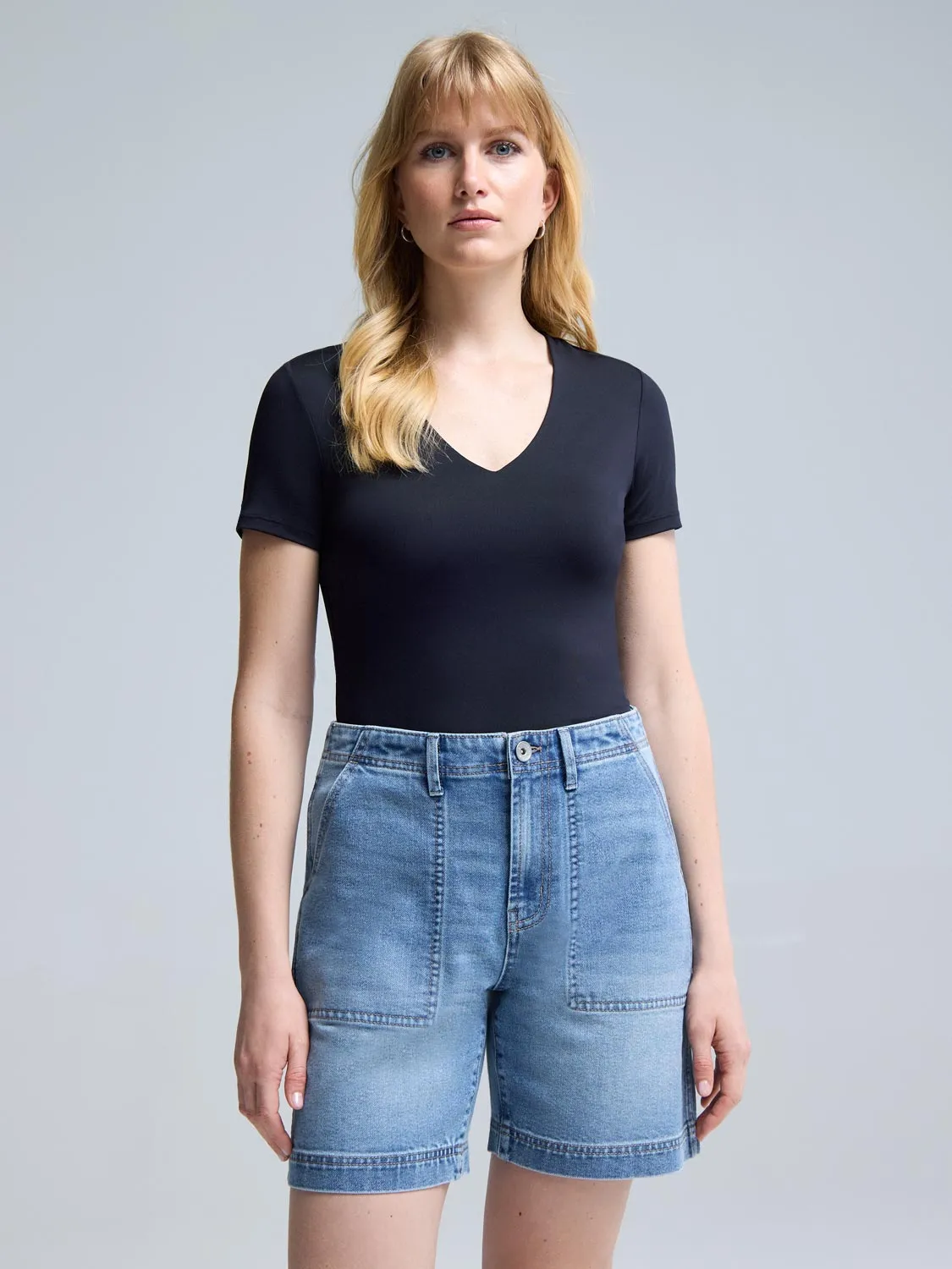 Double Layer V-Neck T-Shirt Legend Glow Design Soul