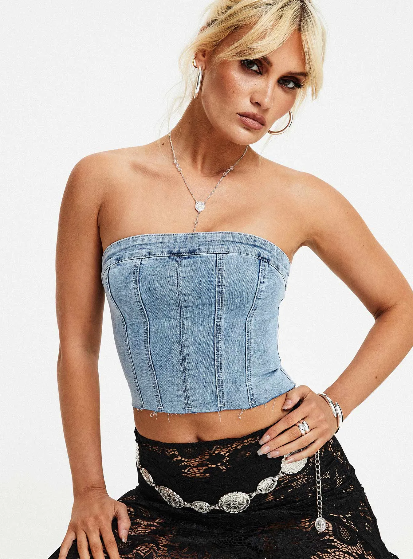 Houser Top Denim LaserCutVents Tear Resistant Weave
