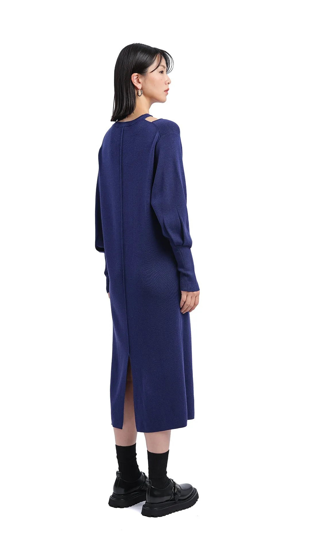 Layer Light TearResistant Biella Wool Knit Dress