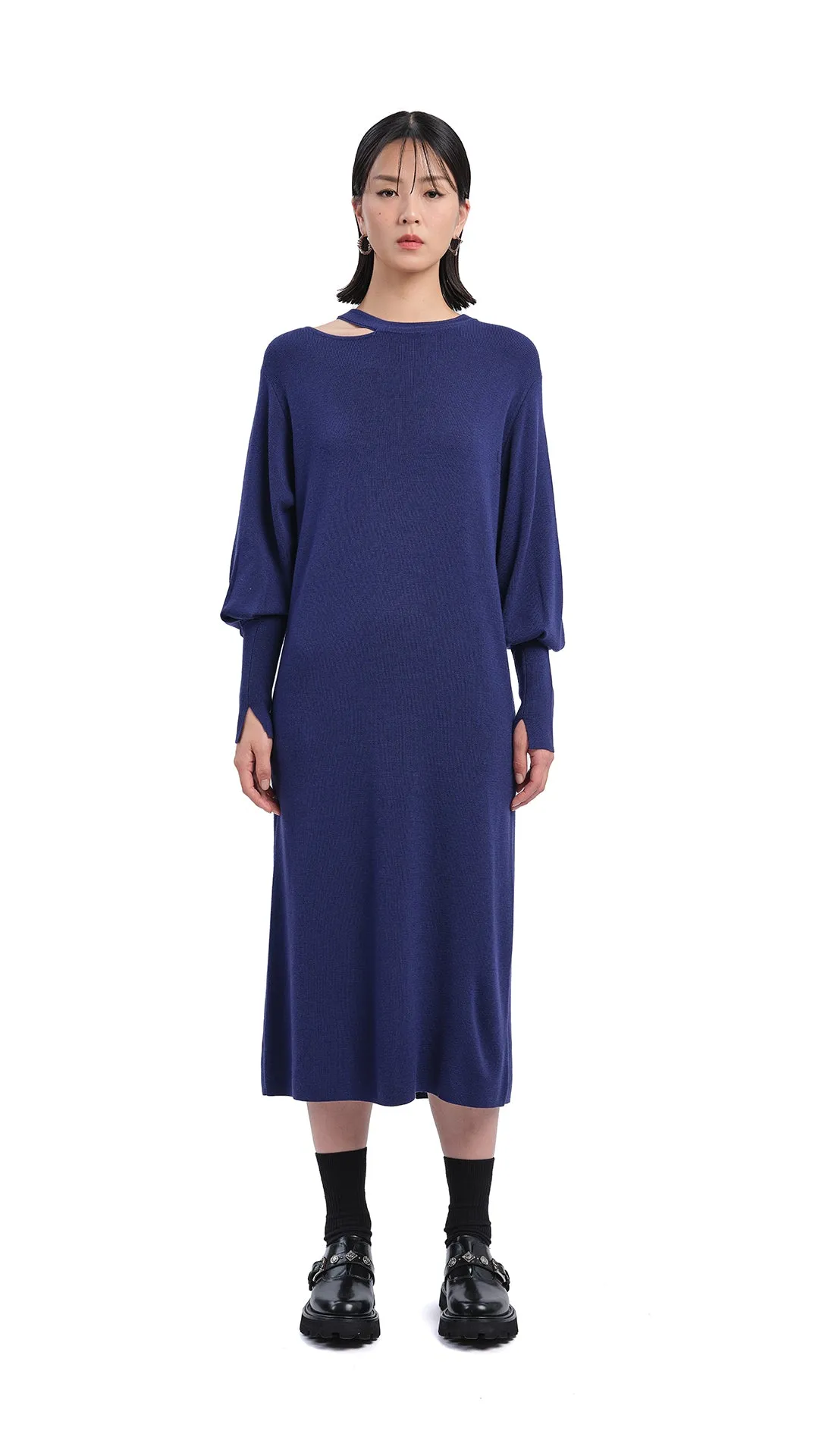 Biella Wool Knit Dress Mind Glow Retro cool