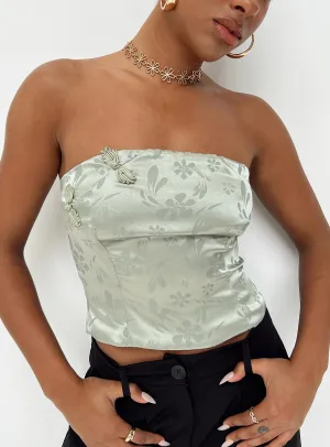 UltraSoftLining HoodedVersion Lalor Strapless Top Green