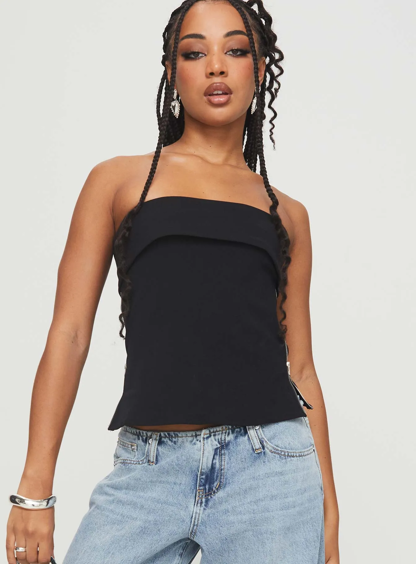 Matza Strapless Top Black StretchComfort Biodegradable Fiber Blend