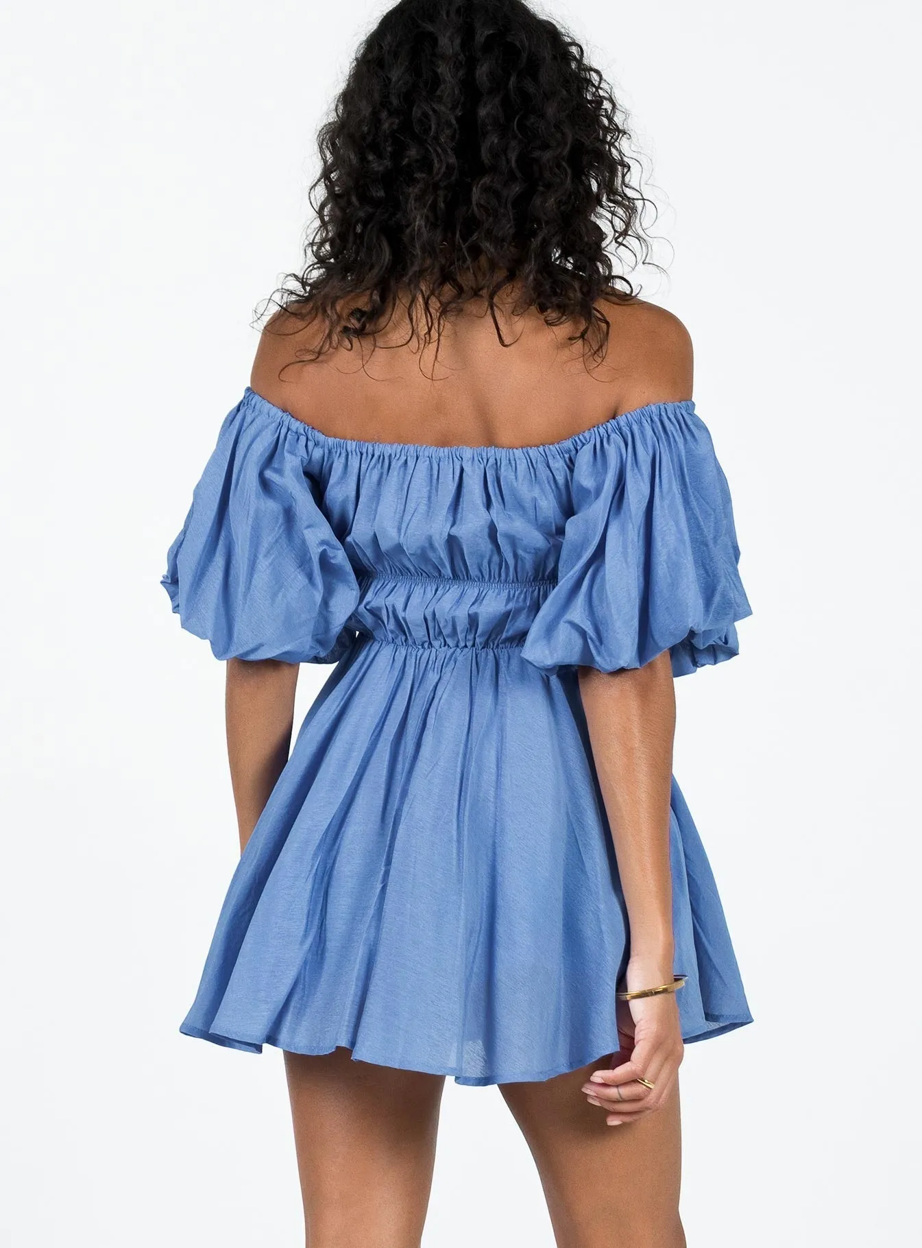 Halton Mini Dress Blue Party Rush Stylish short formal dress