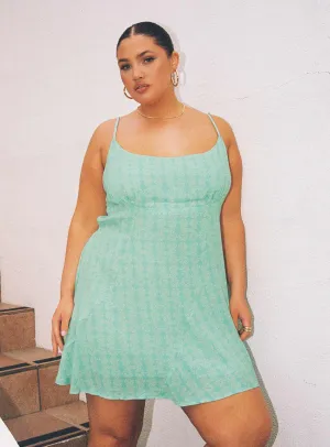Smart Look Verano Mini Dress Blue Curve