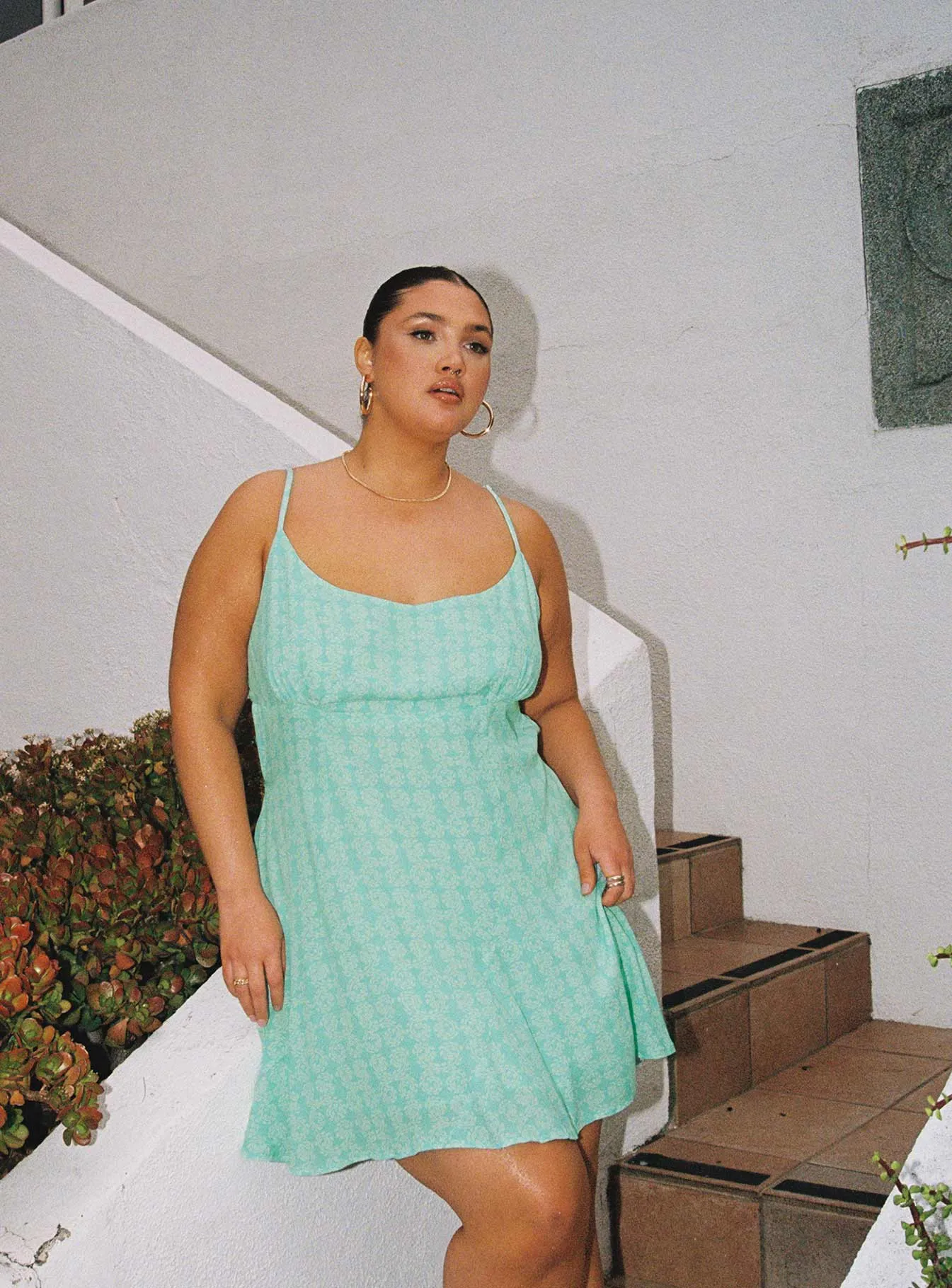 Verano Mini Dress Blue Curve Casual Design