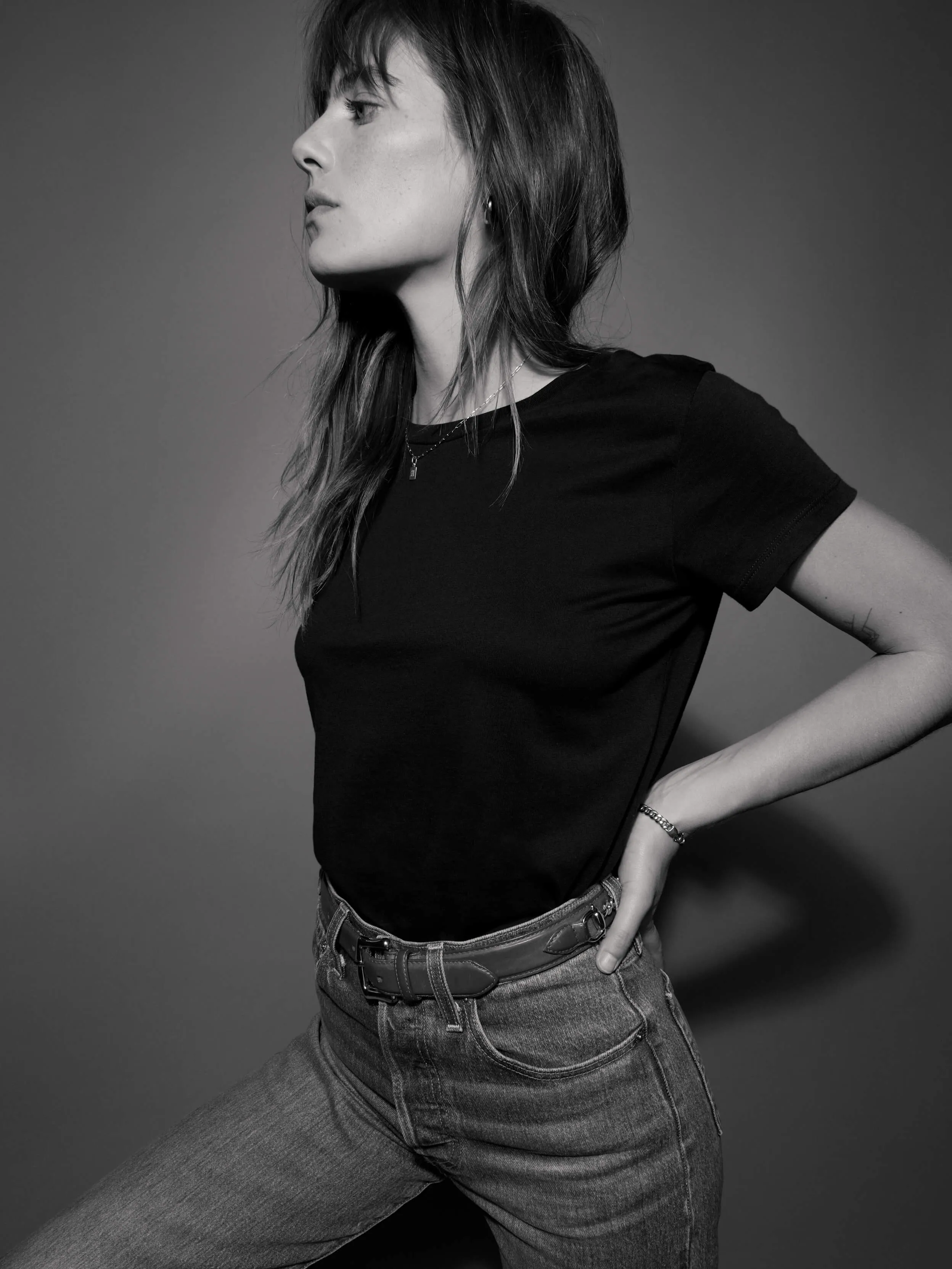 Wind Block Goldie Tee - Black