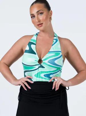 Sharp Friends Charming Dynamic Briana Bodysuit Green Multi