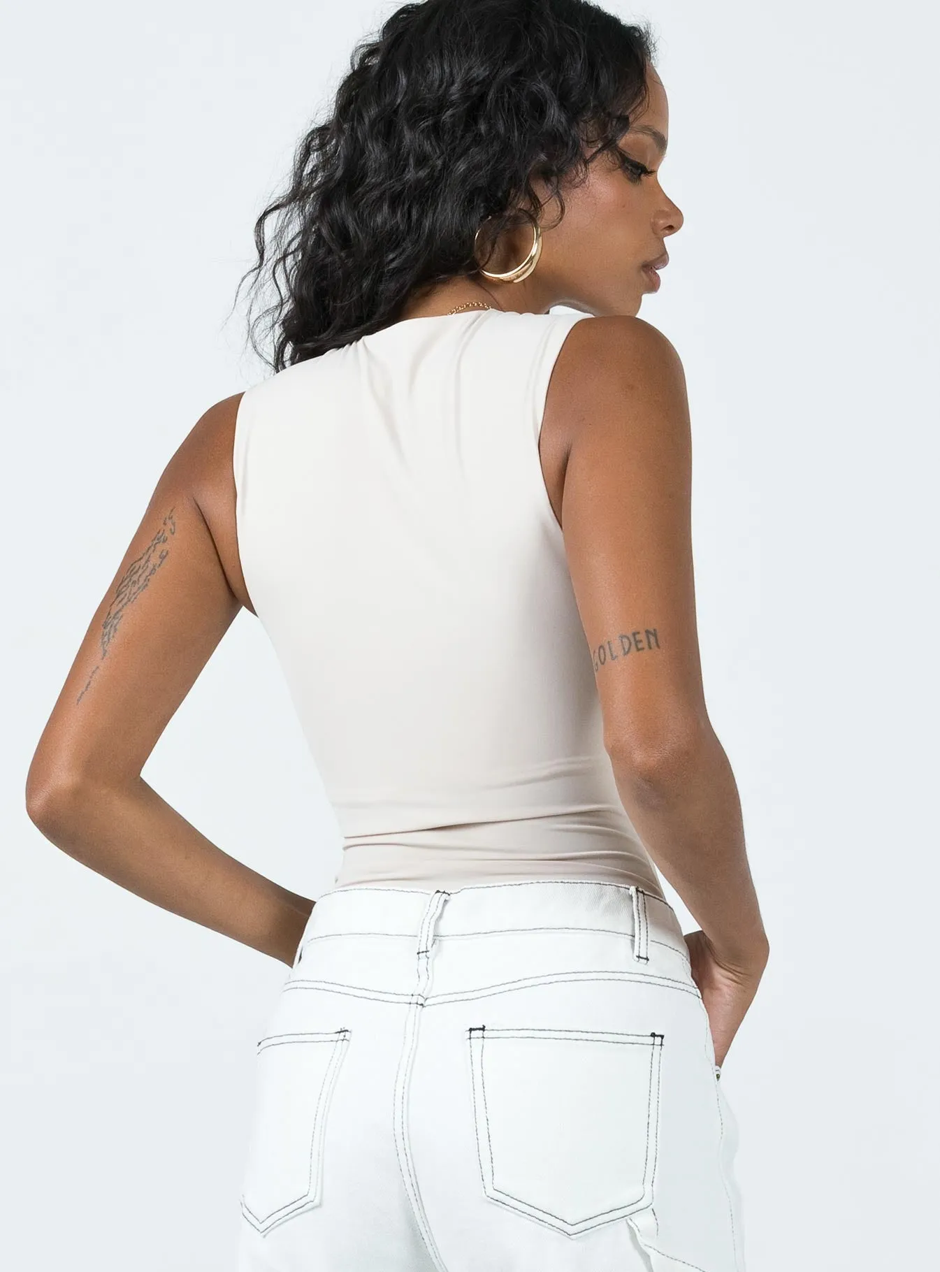Gym New Vintage Unique Fischer Bodysuit Bone