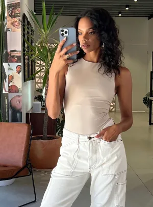 Fine Neutral Stylish Vivid Fischer Bodysuit Bone