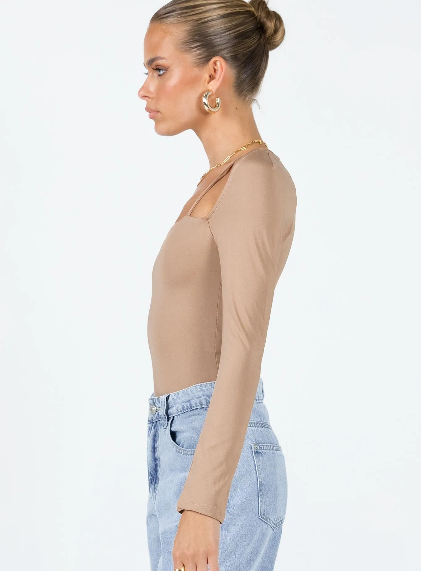 Everyday Relaxed Breathable Natural Lettie Bodysuit Beige