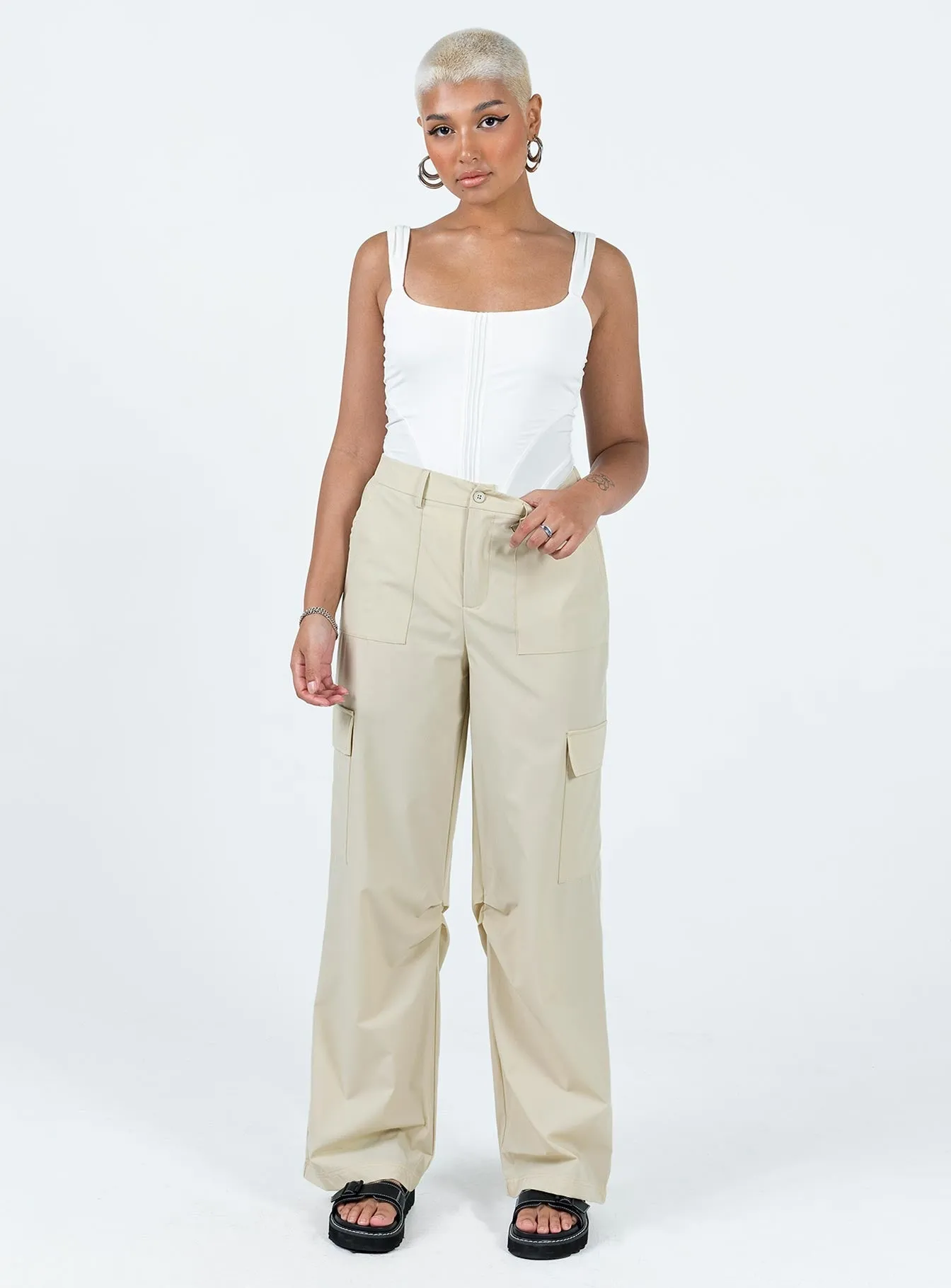 Samuel Corset Bodysuit White Simple Trendy Casual Bold