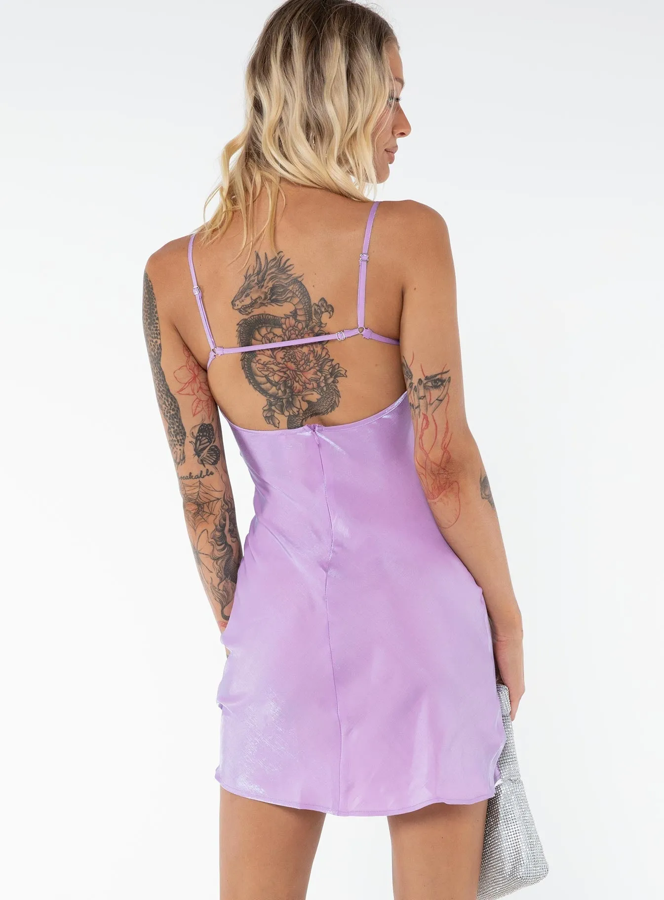 Late Glam Hot Pick Violetta Mini Dress Purple Tall