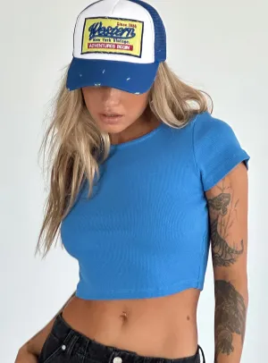 Classic Crop Tee Blue Plus size confidence Easy Style