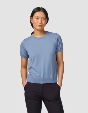 Play Mode Fine Knit T-shirt Serenity Blue