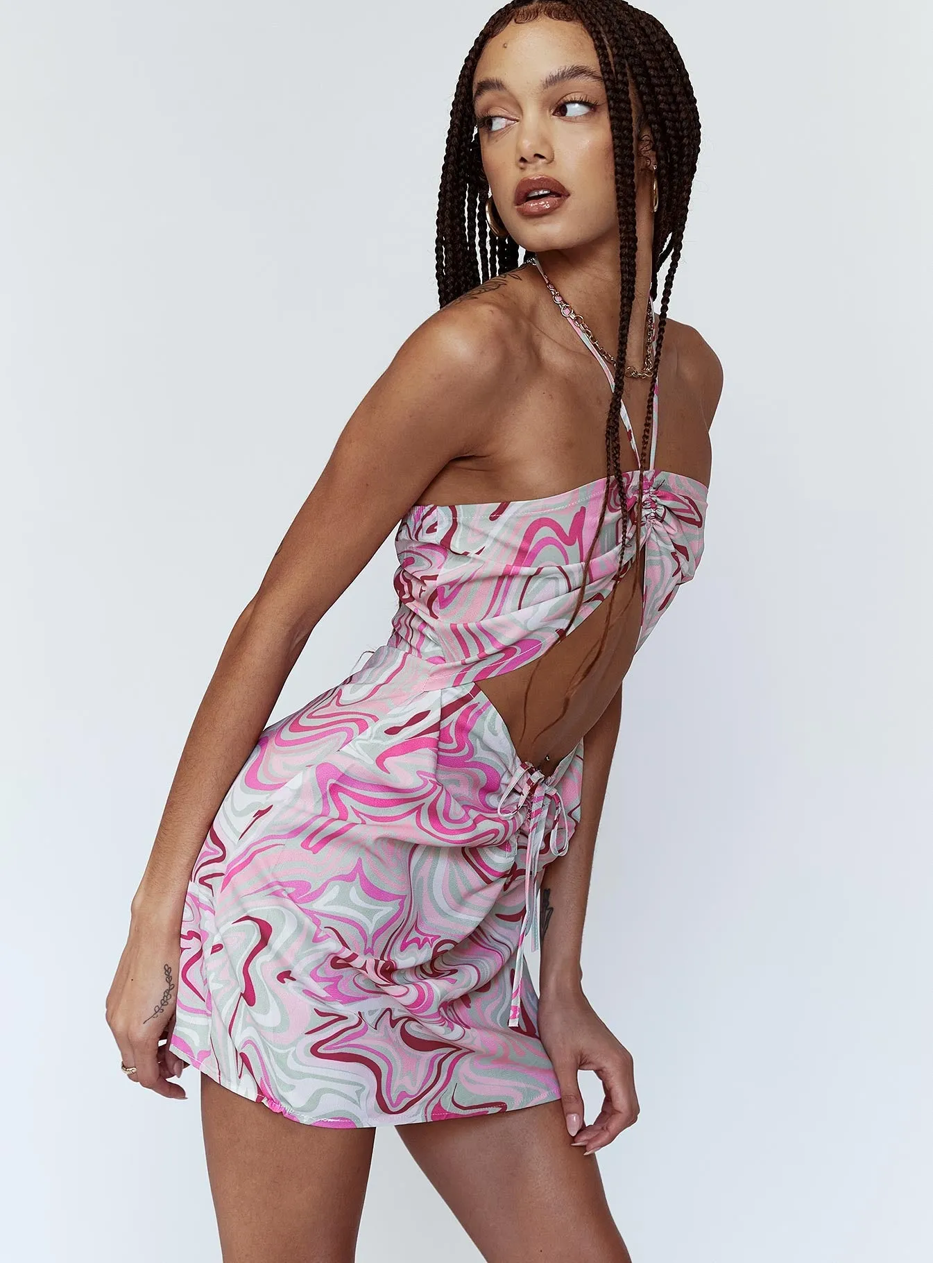 Skin Glow Party Beat Dixie Mini Dress Pink