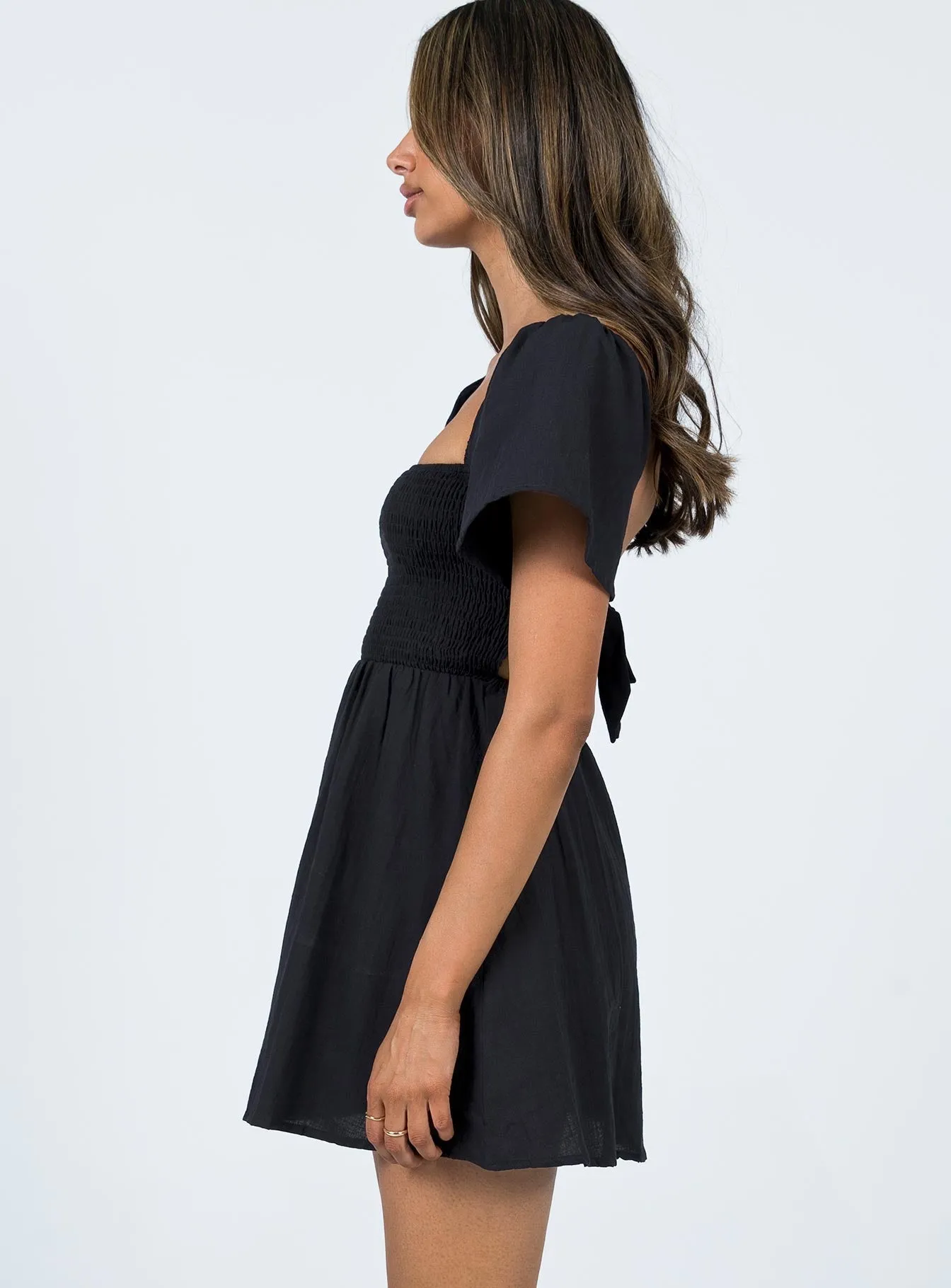 Summer Nights Mini Dress Black Petite Youthful Design