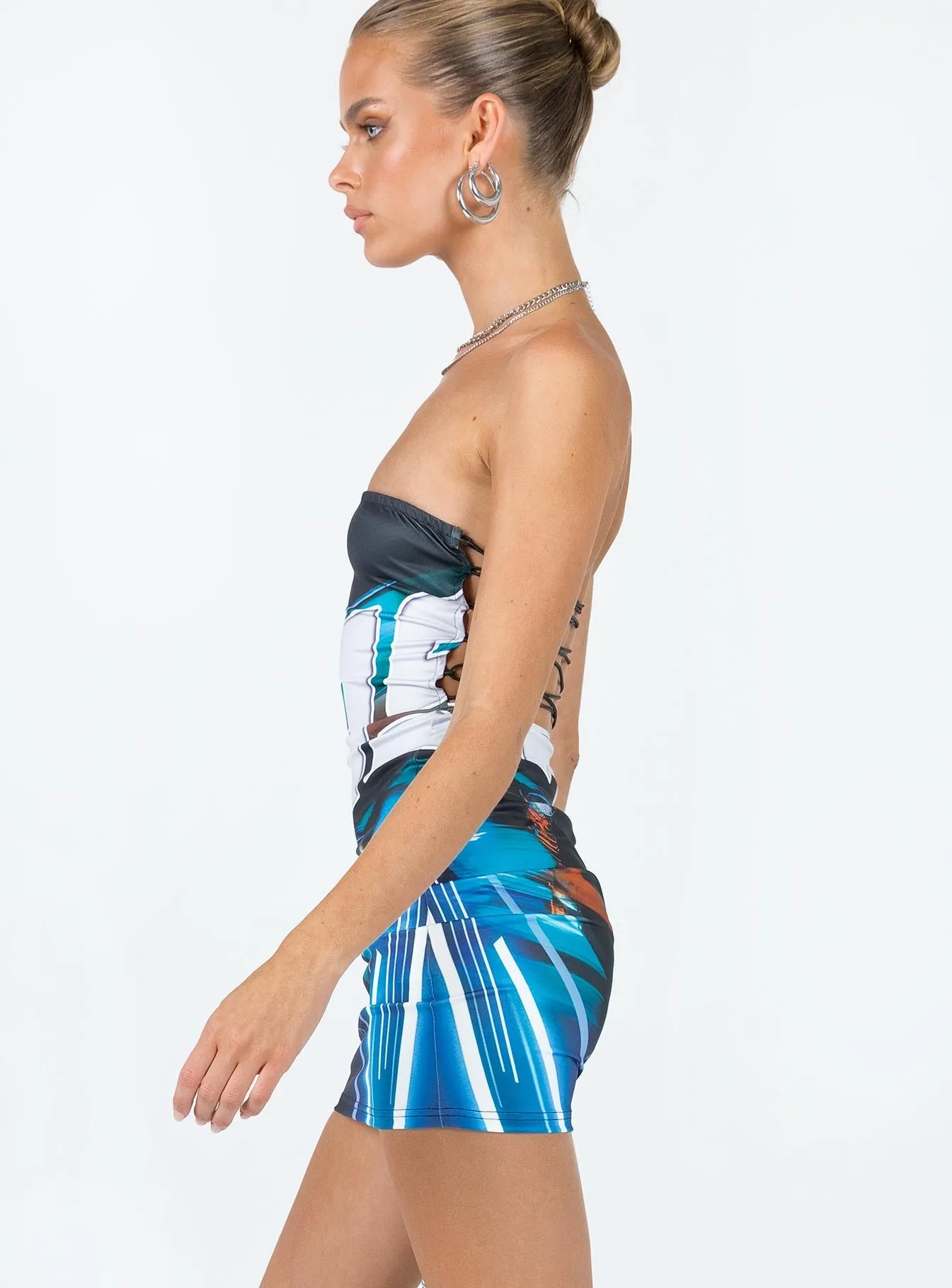 Speedway Mini Dress Multi City Shine Layered Ventilation