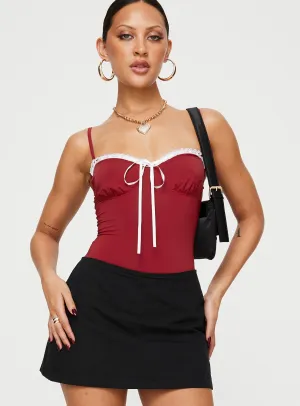 Damsel Bodysuit Burgundy Vivid Men
