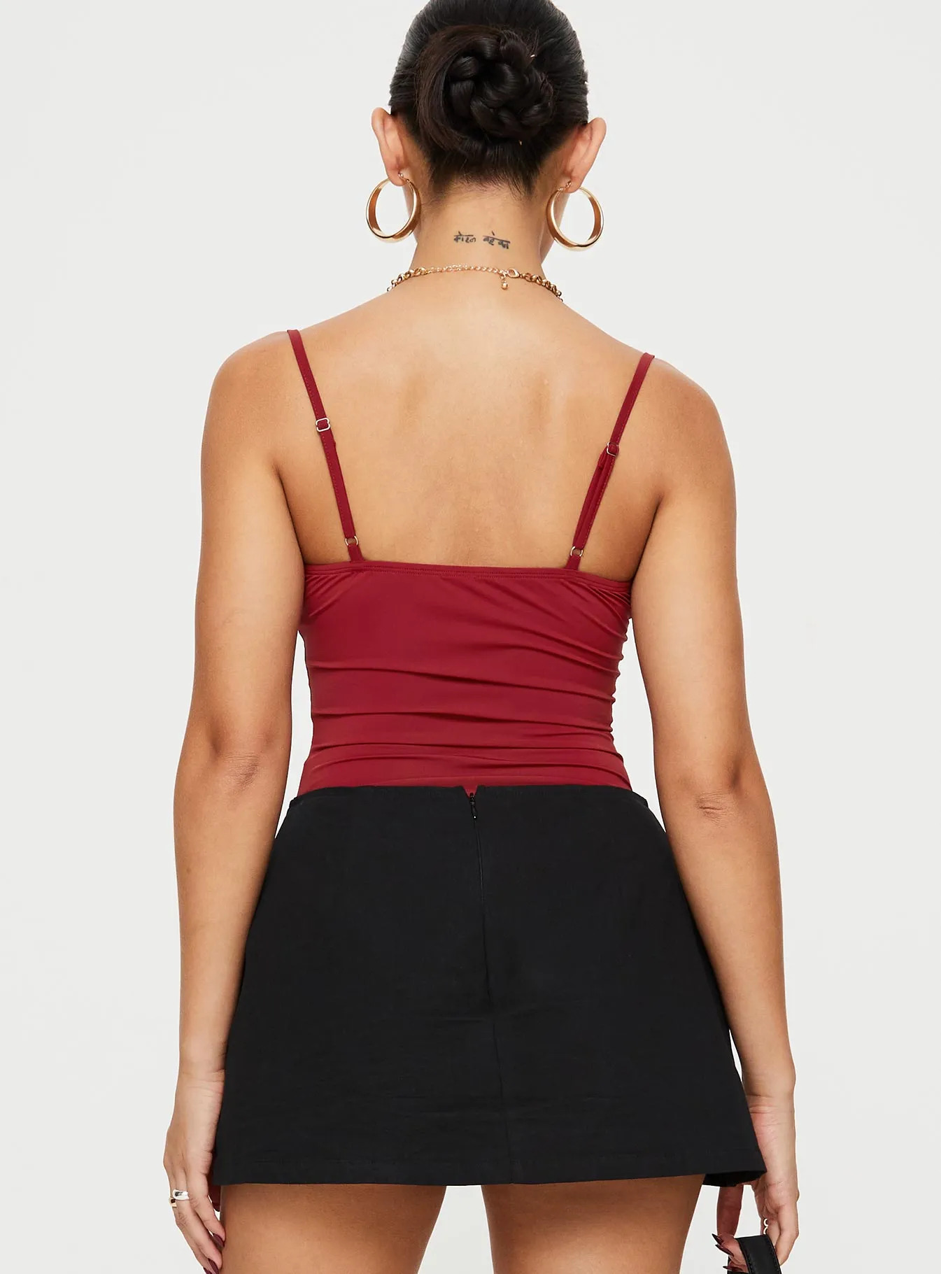 Slim Family Damsel Bodysuit Burgundy