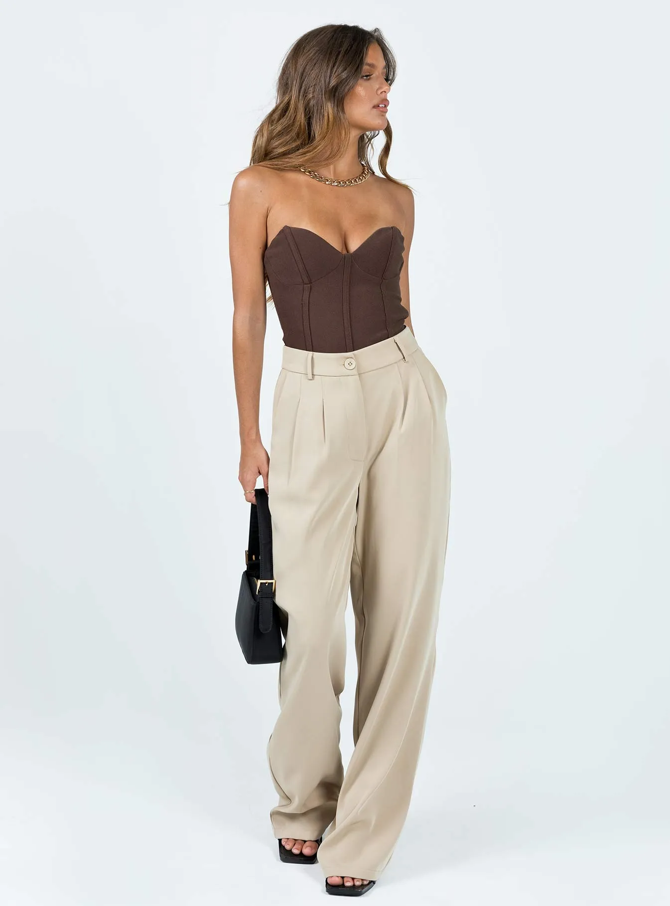 Hot Festival Dinner Comfy Marishka Bodysuit Brown