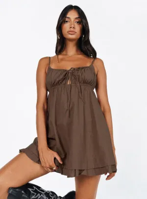 Empress Of Love Mini Dress Brown Glamorous touch