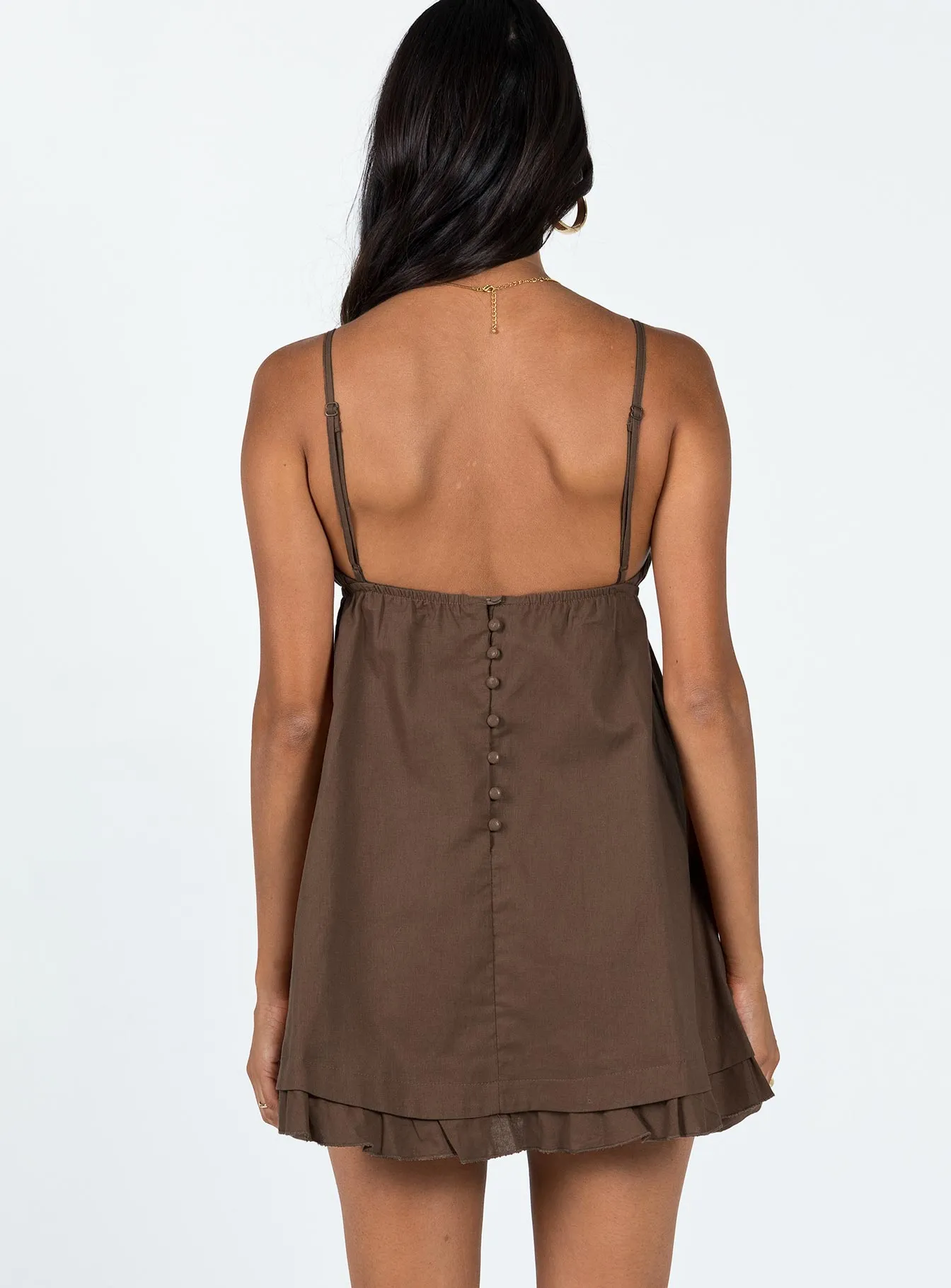 Empress Of Love Mini Dress Brown Body Hug Stylish Daywear