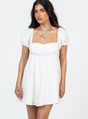 Light Glow Let's Dance Mini Dress White Petite
