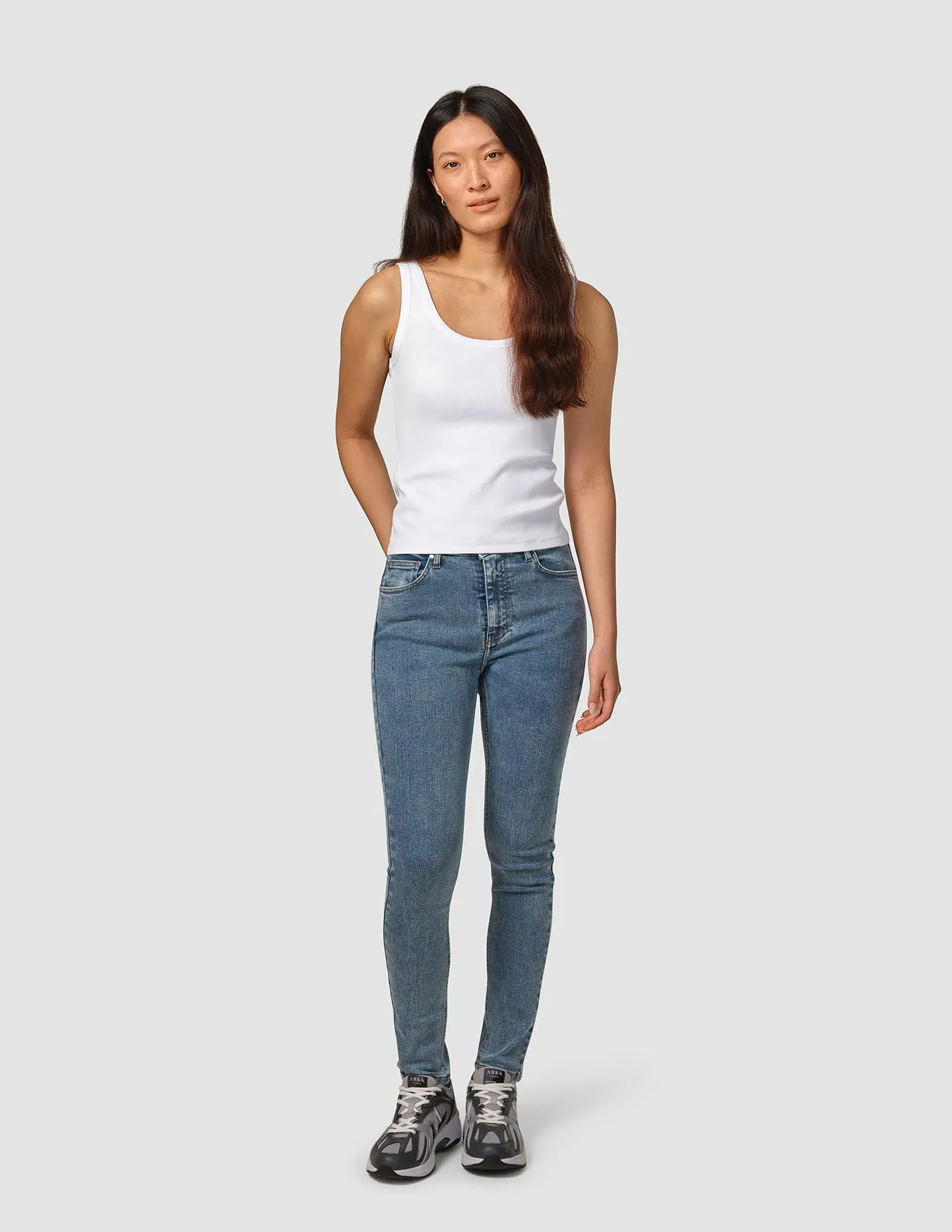 Thermal Insulation CompactKnit Rib Tank Top White