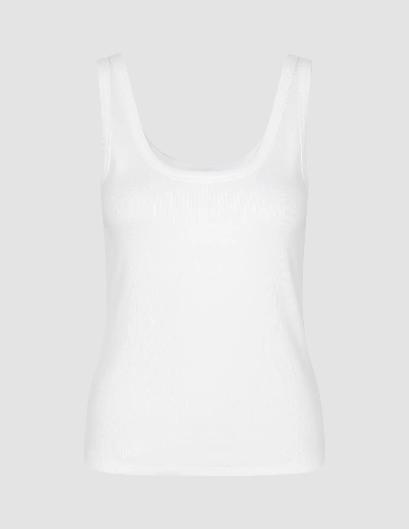 AbrasionFreeZone Rib Tank Top White