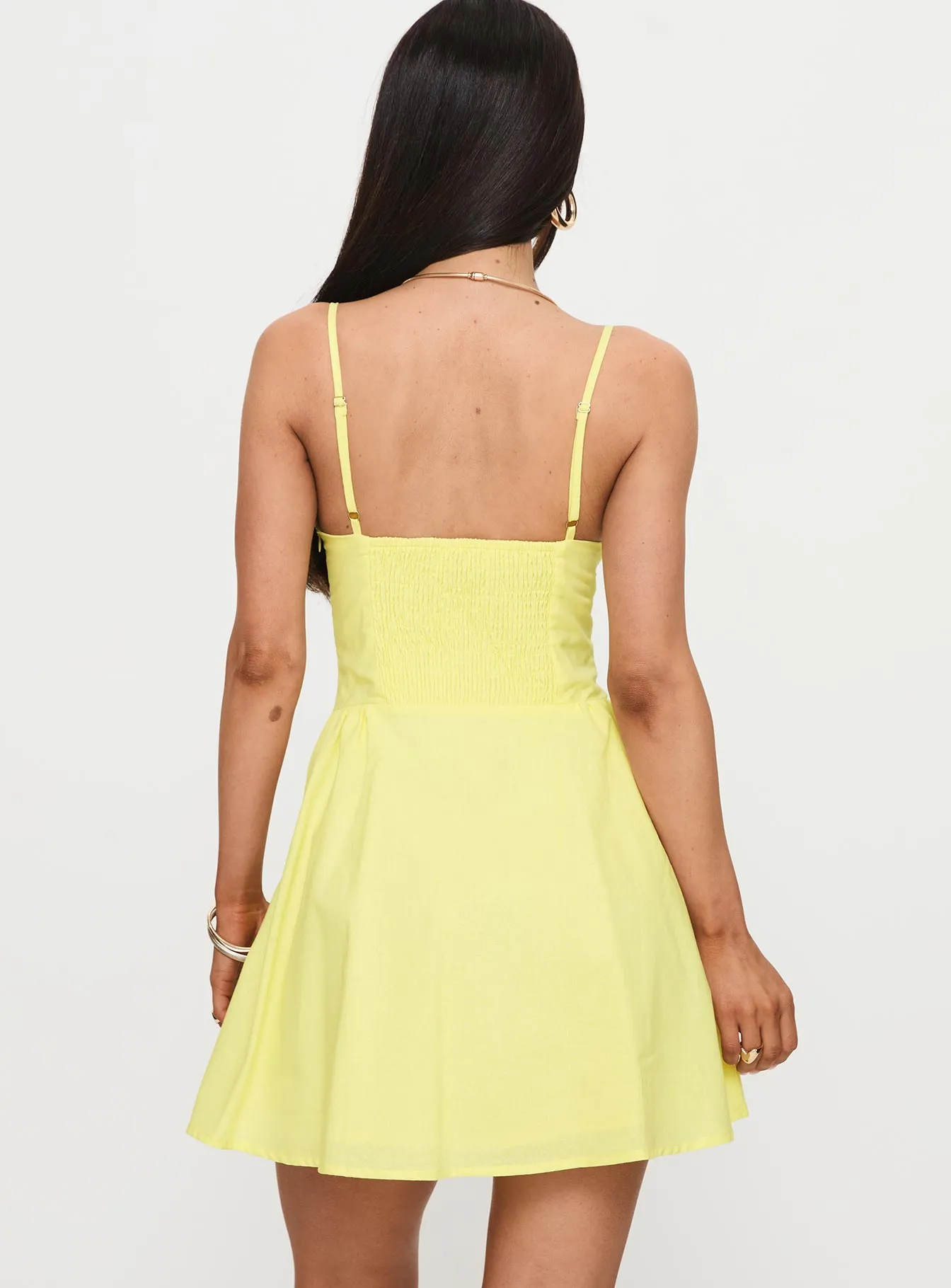 Toulouse Mini Dress Lemon Shiny Tone Light Soft