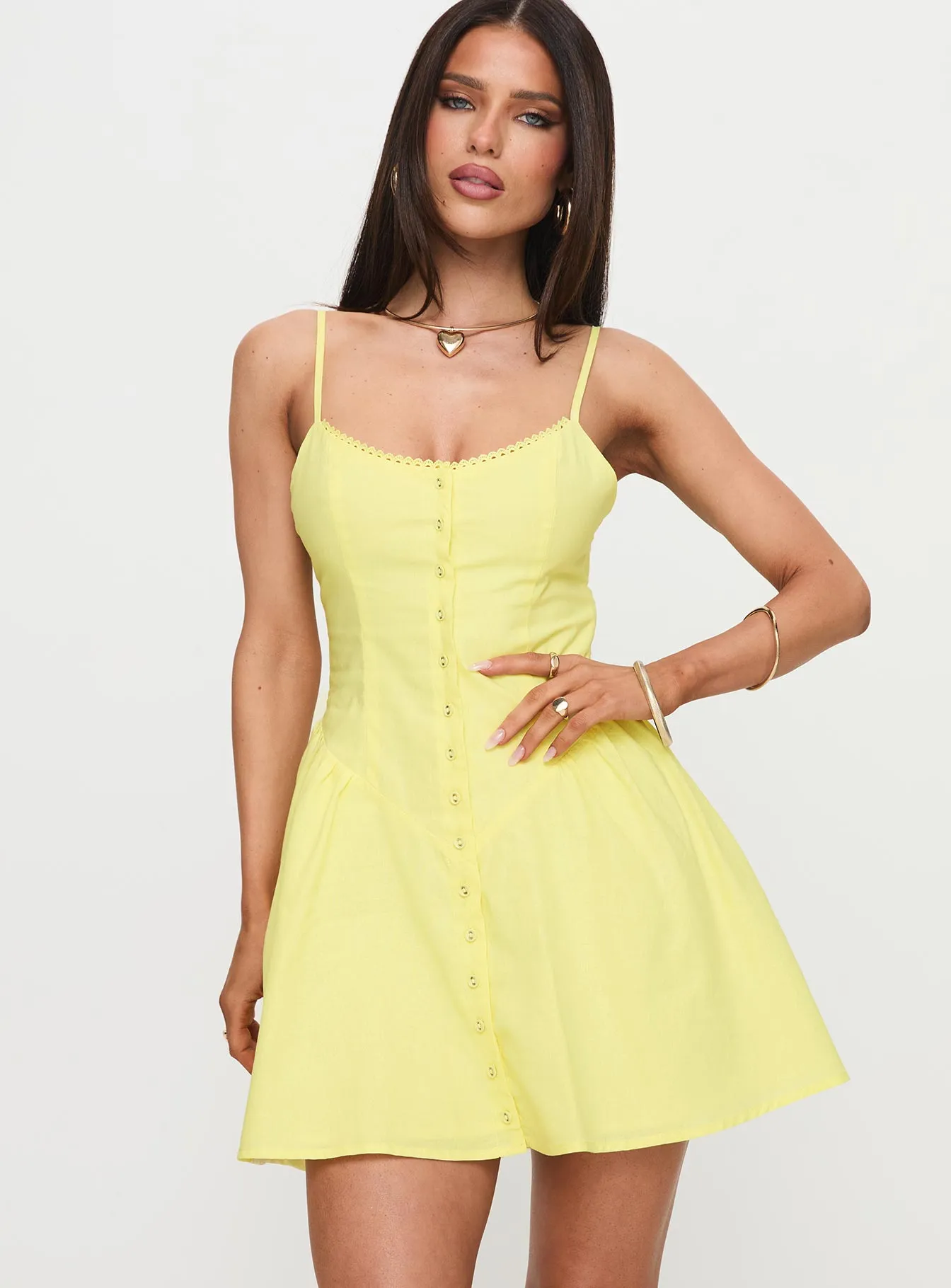 Toulouse Mini Dress Lemon Urban Pop Bohemian Look