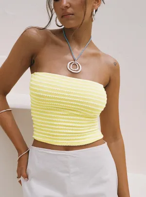 Millert Tube Top Yellow Relaxed Dress