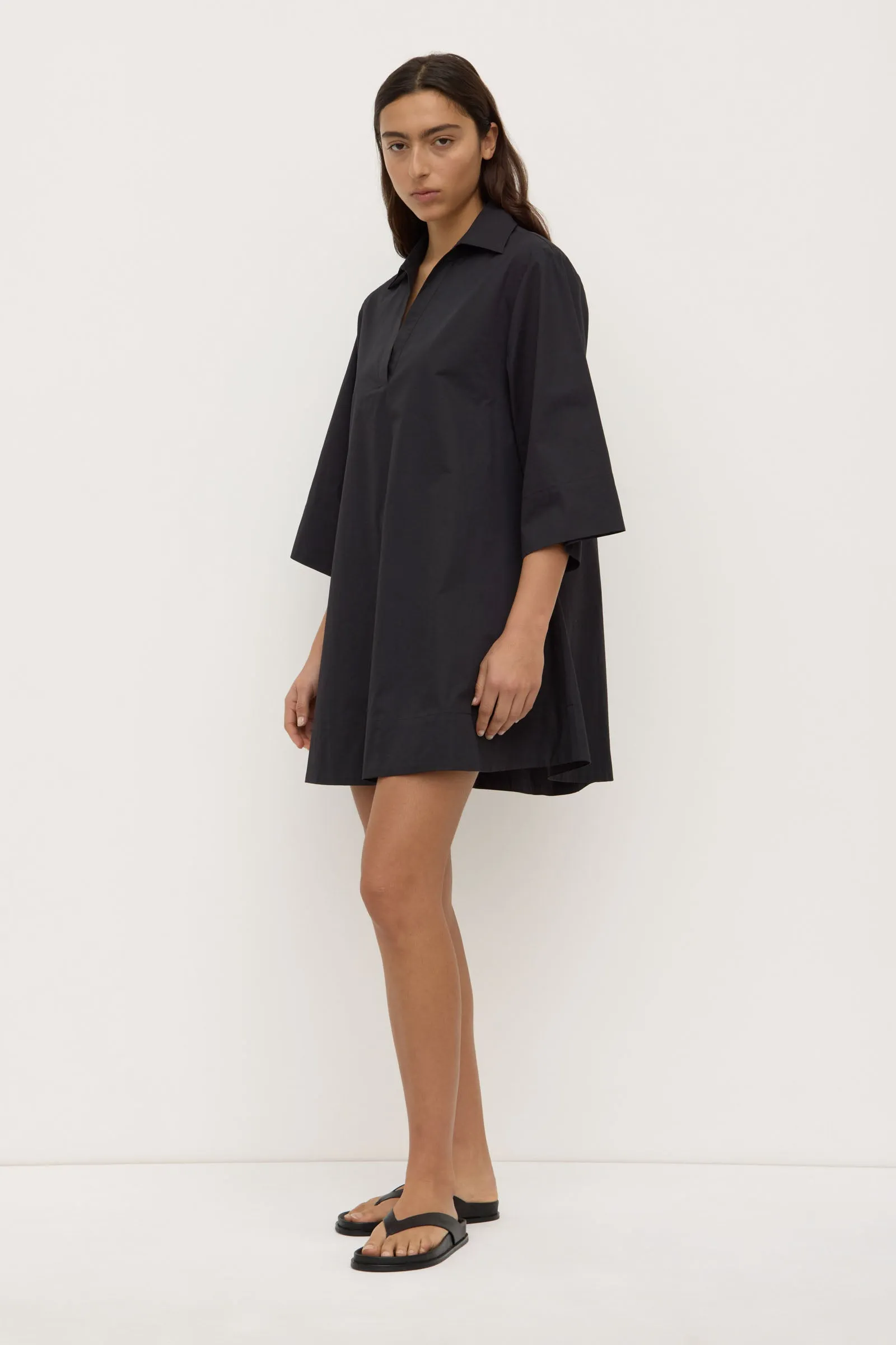 Claire Mini Shirt Dress Cozy Wrap Airtight Zipper