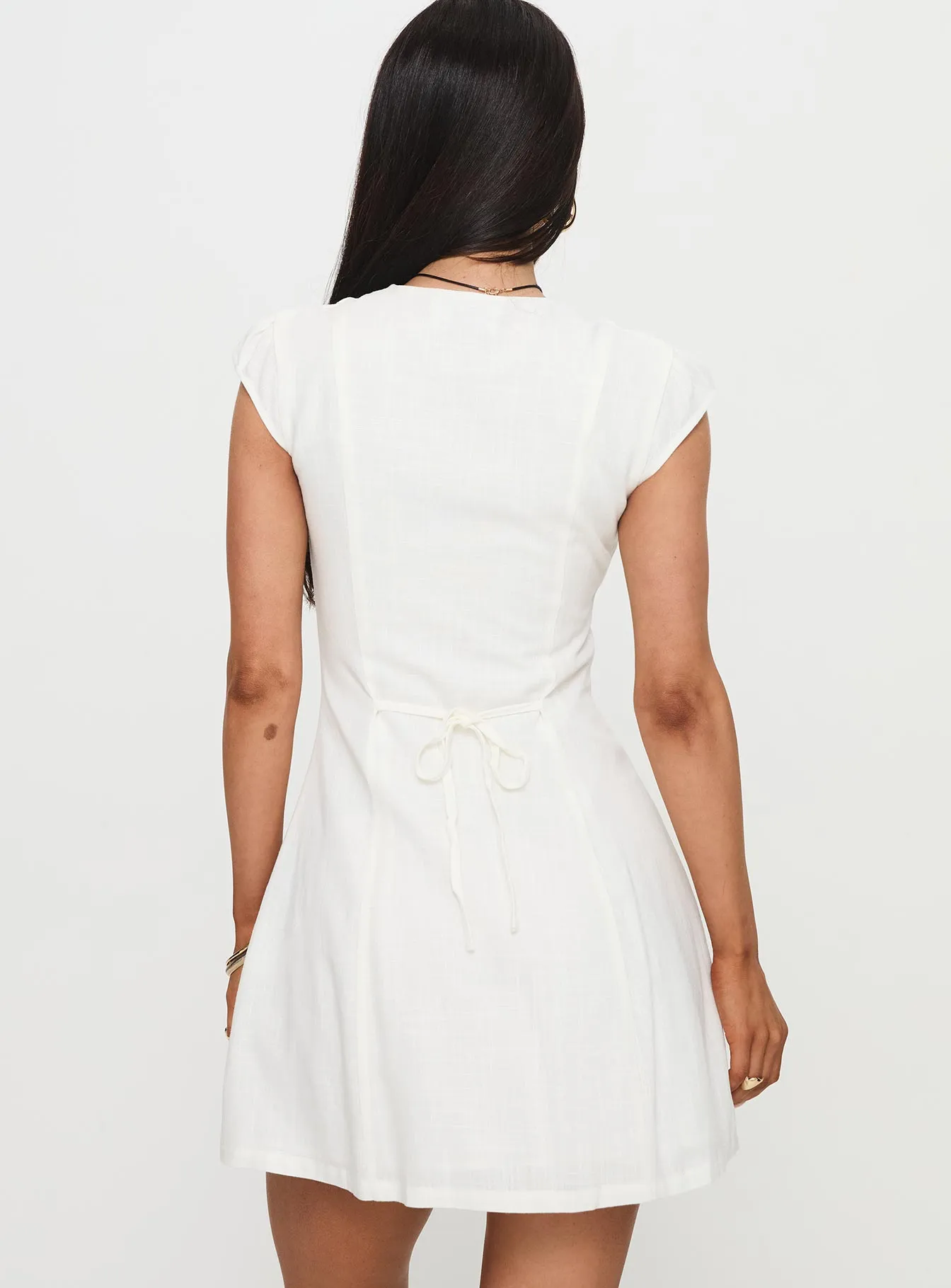 Adaleine Mini Dress Cream Soft fabric mini Heat Scene