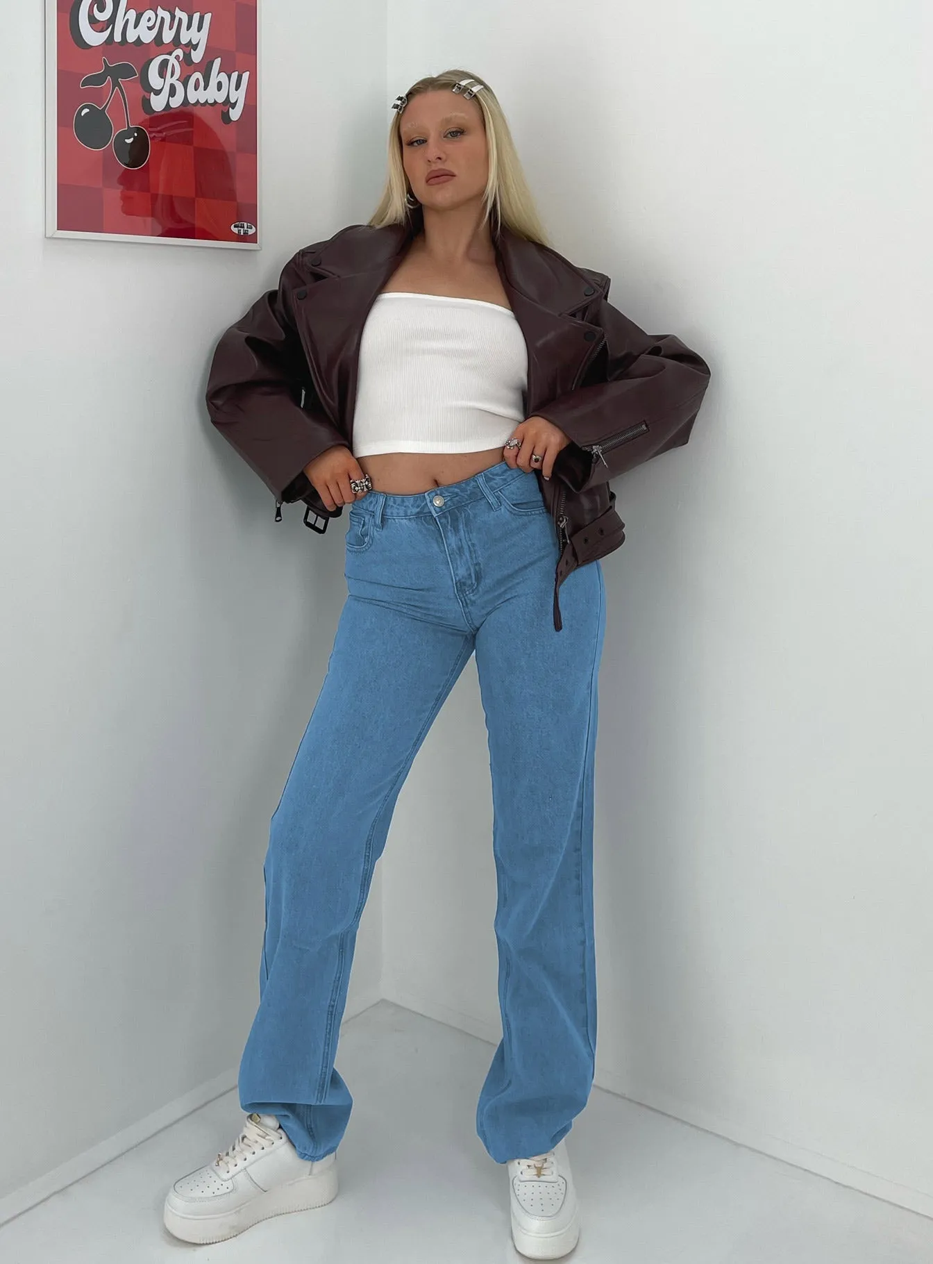 Hewie Mom Jeans Denim Clean Vibe