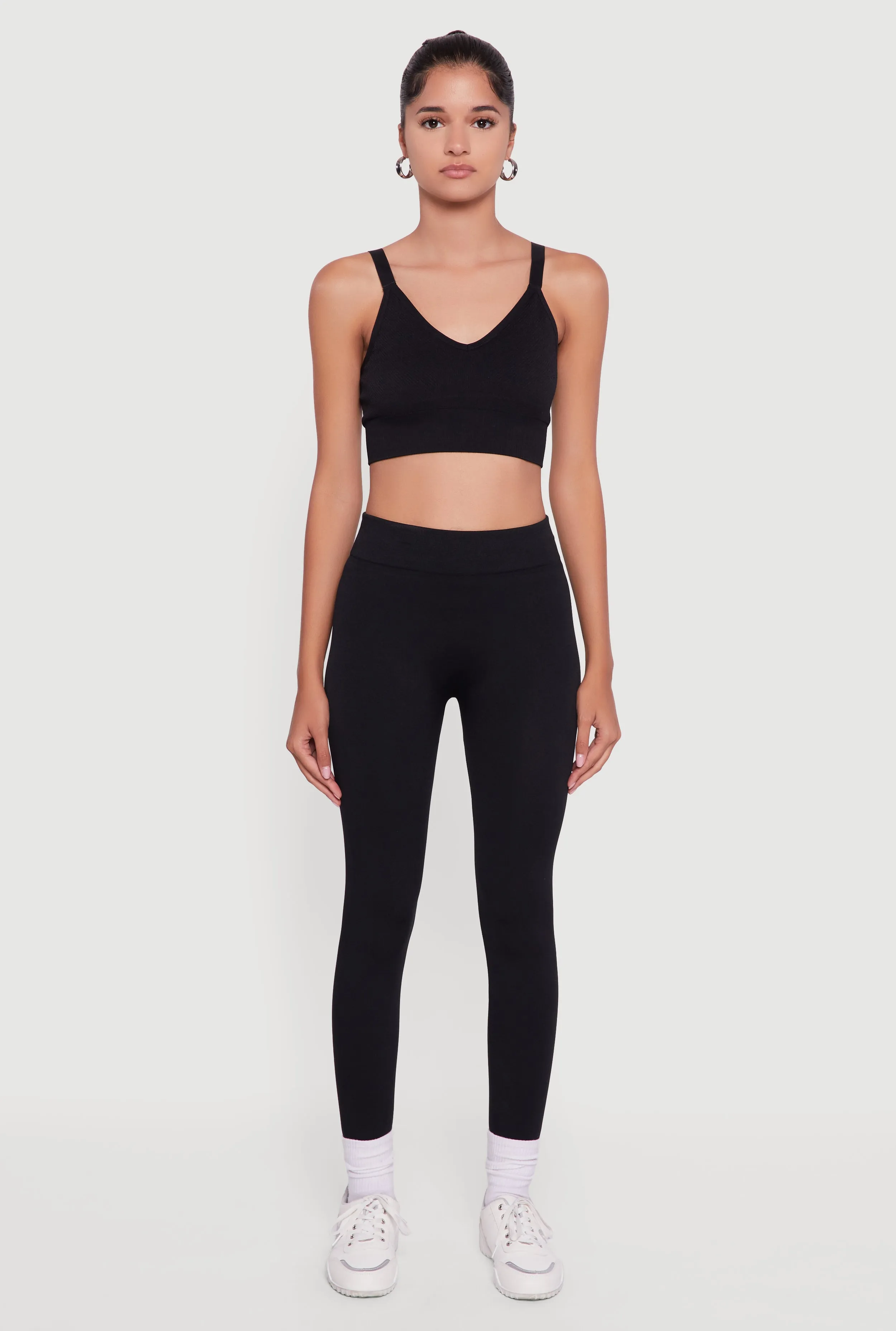 Lightweight Material Holiday Outfit High Waisted Fleece Lined Leggings