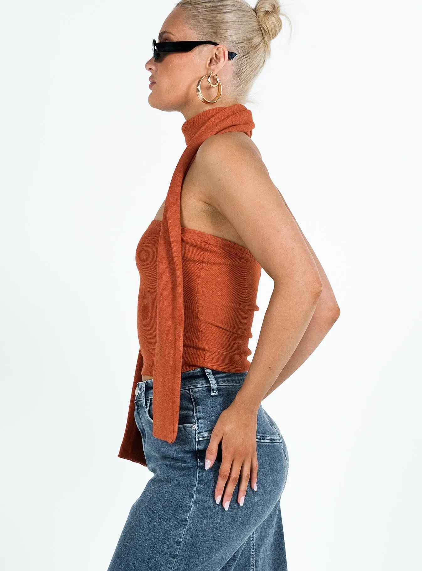 Sporty Tee AbrasionResistantFabric Styles Two Piece Top Orange