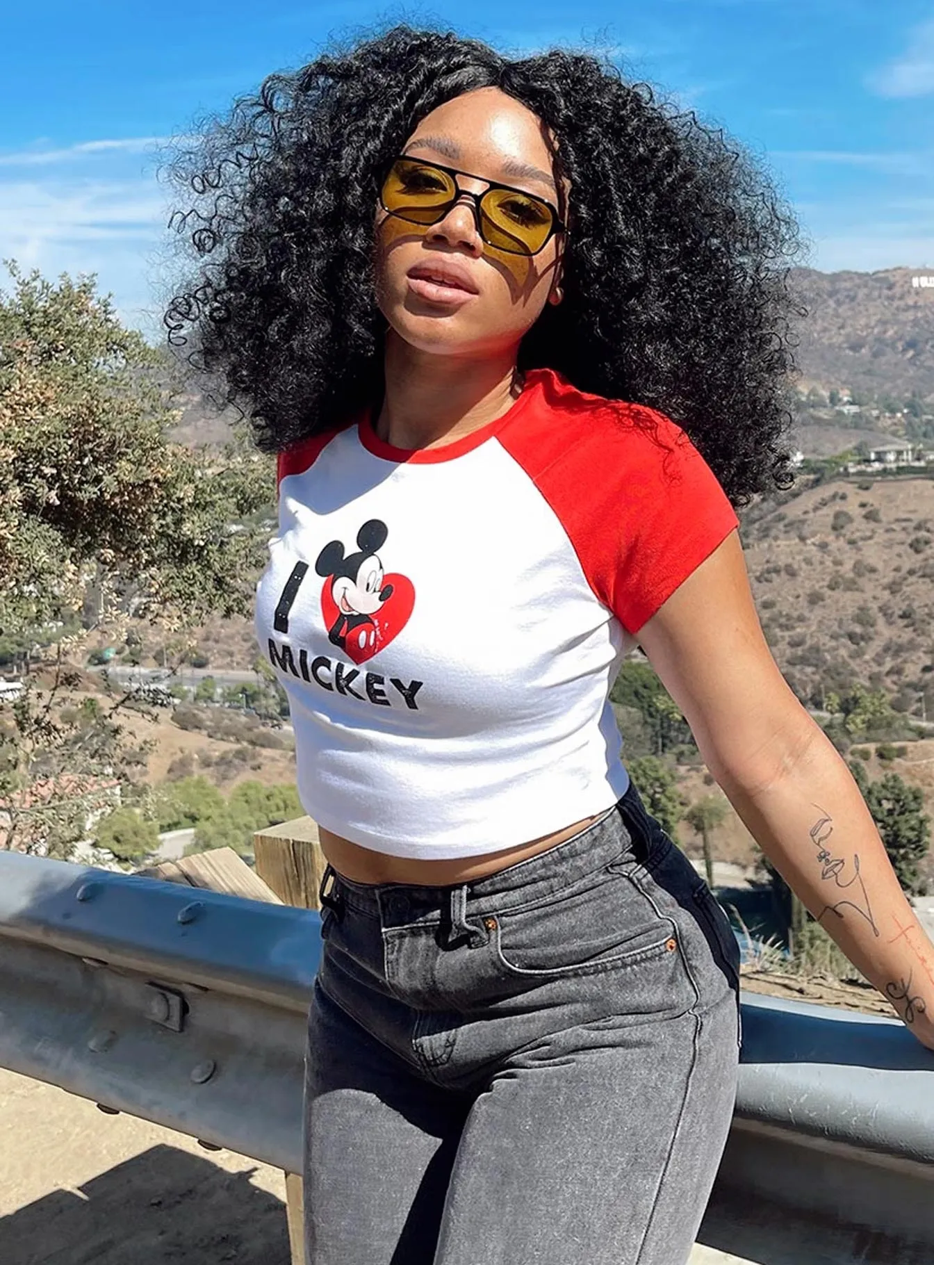 Disney I Love Mickey Tee White / Red Travel Friendly